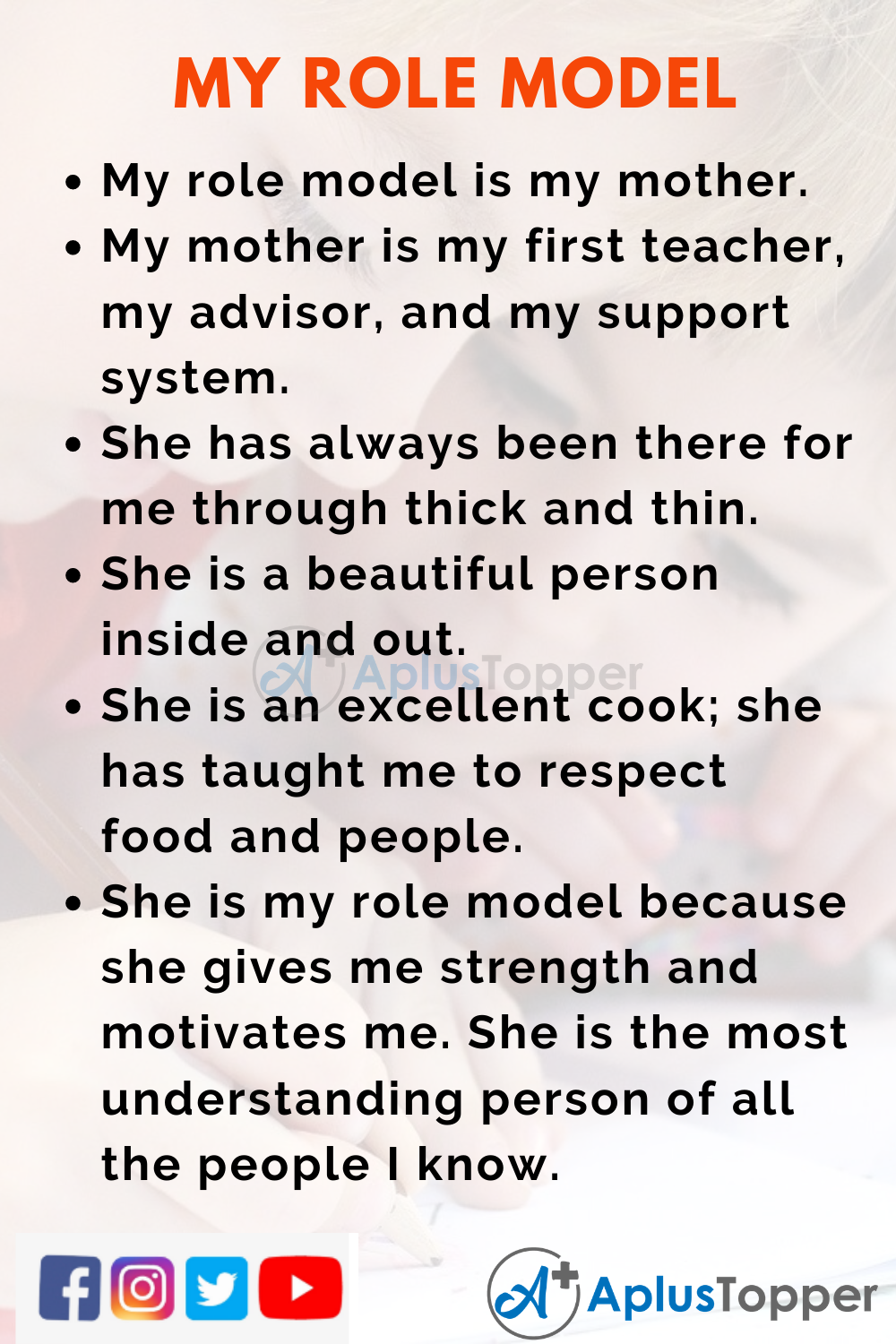 10 Lines on My Role Model for Kids