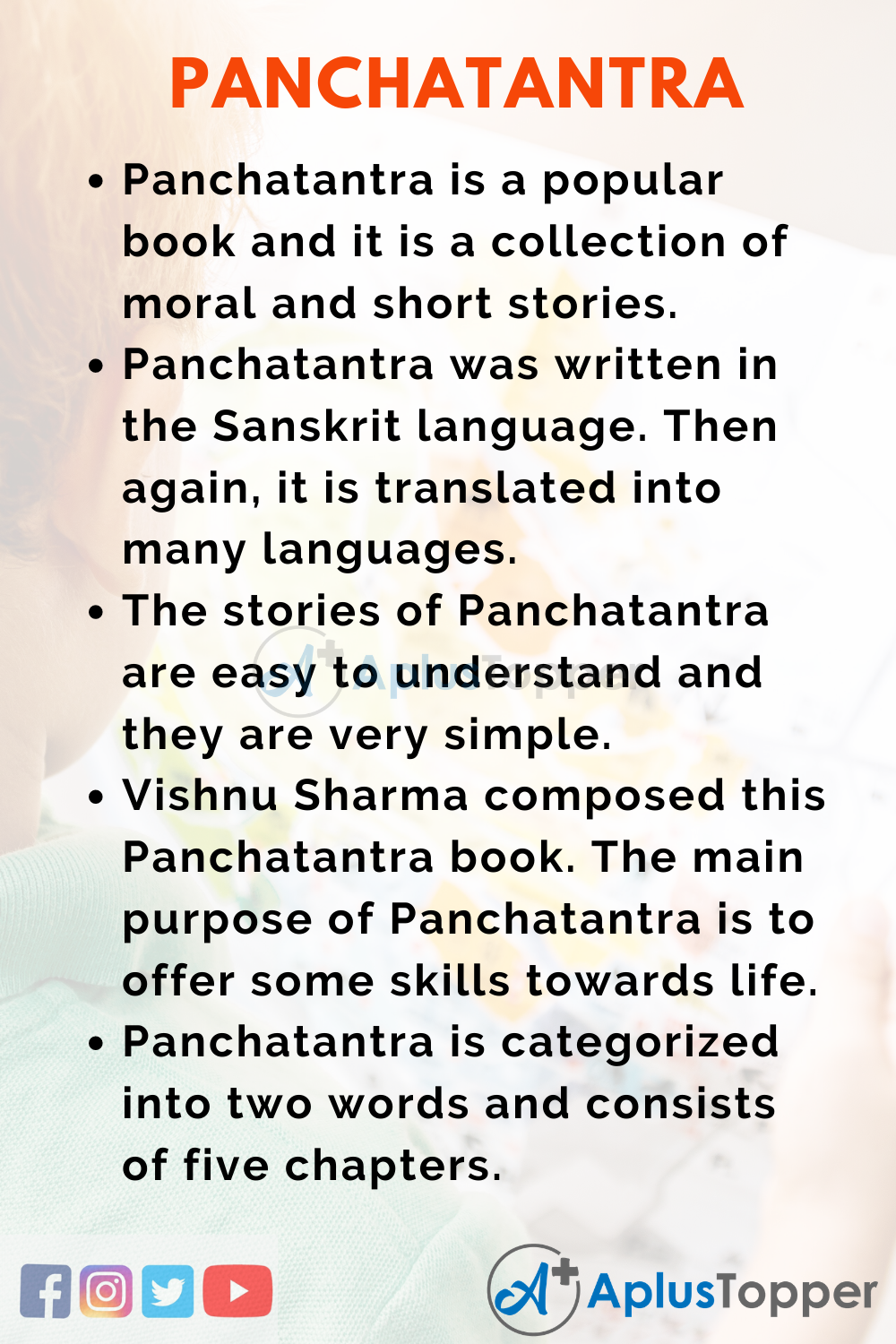 10 Lines on Panchatantra for Higher Class Students