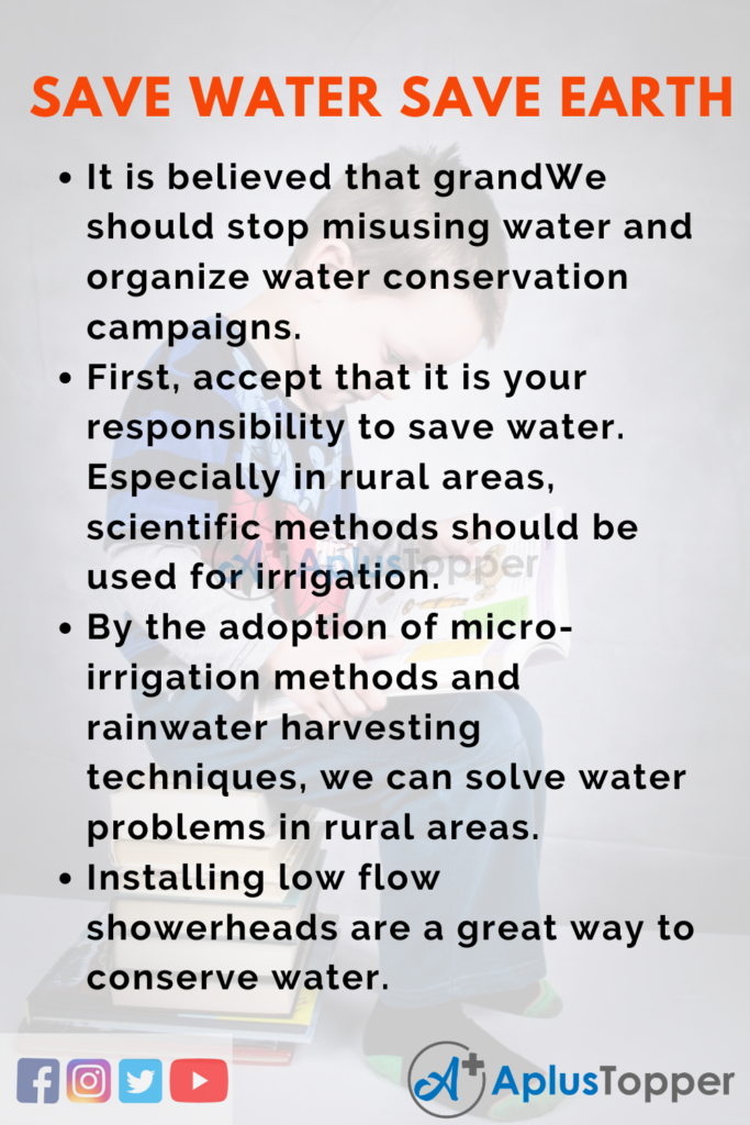 save water save life essay 10 lines