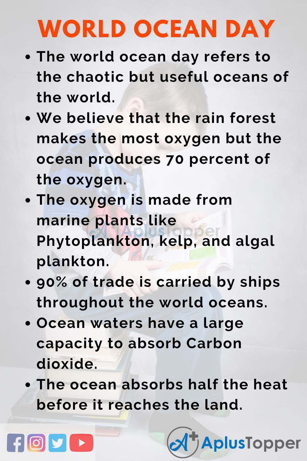 10 Lines on World Ocean Day for Higher Class Students