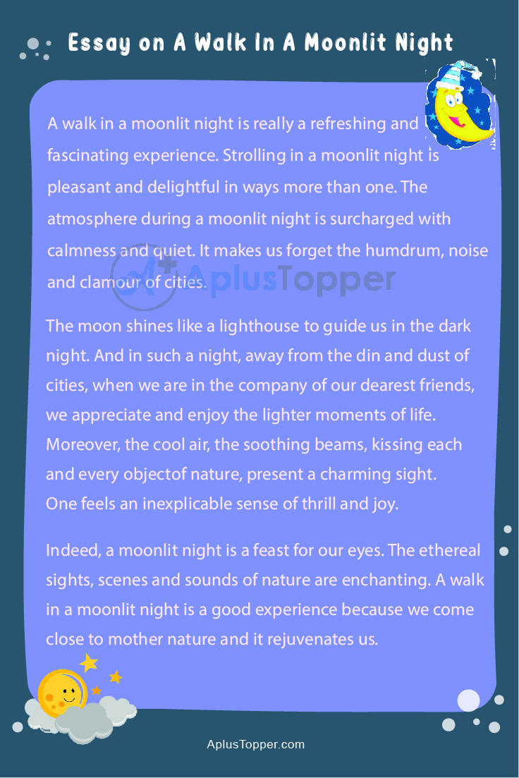 A Walk In A Moonlit Night Essay