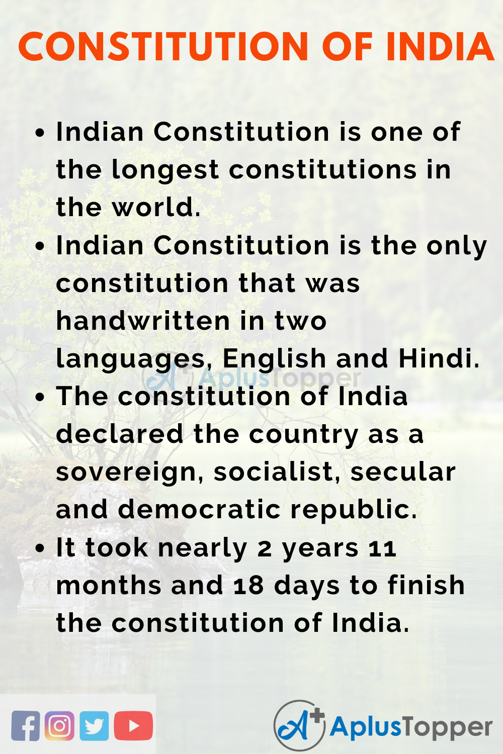 short note on constitution
