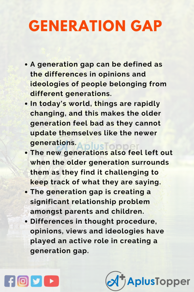 literature review of generation gap