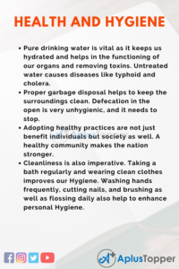 Essay on personal hygiene