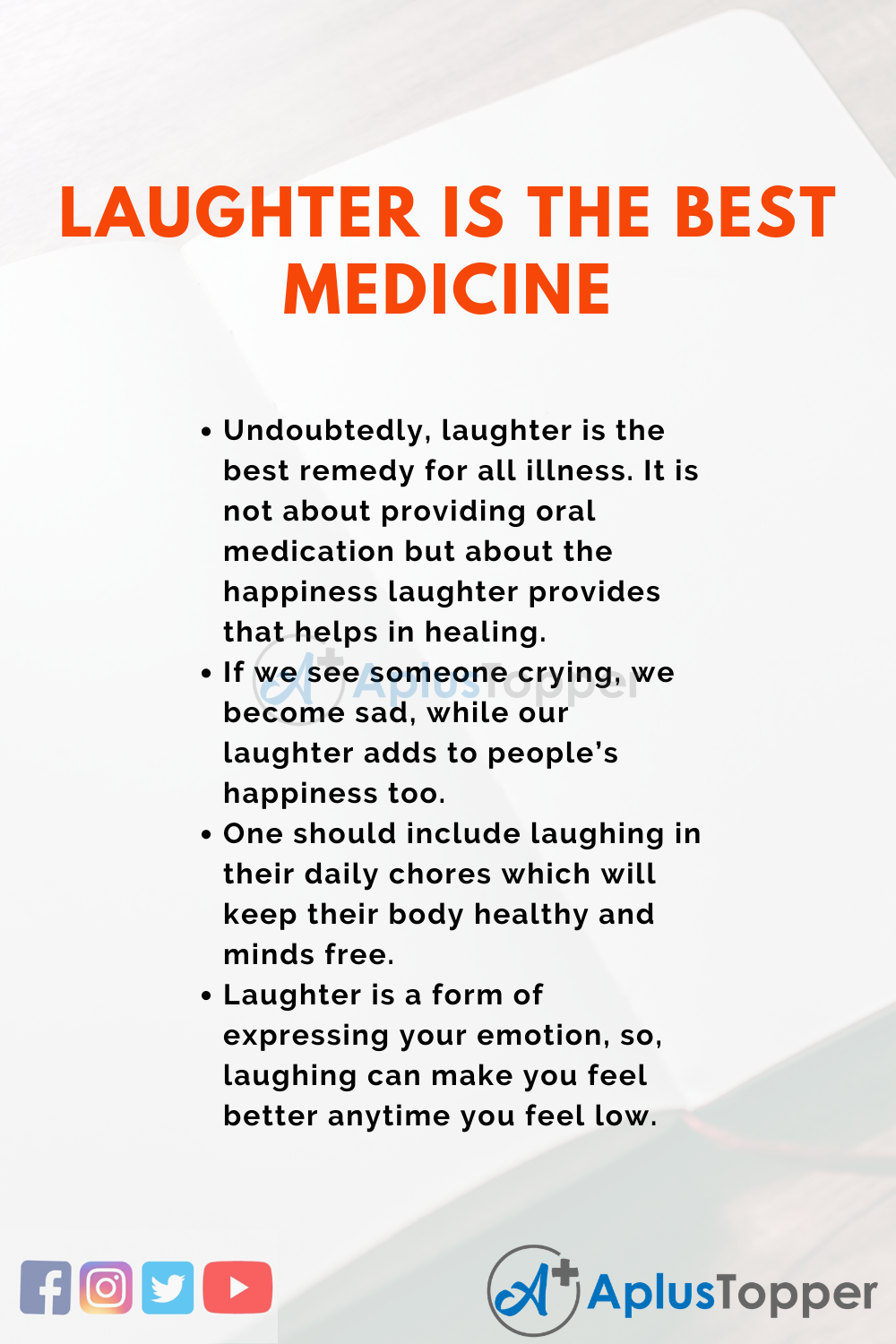 Essay on Laughter is the Best Medicine