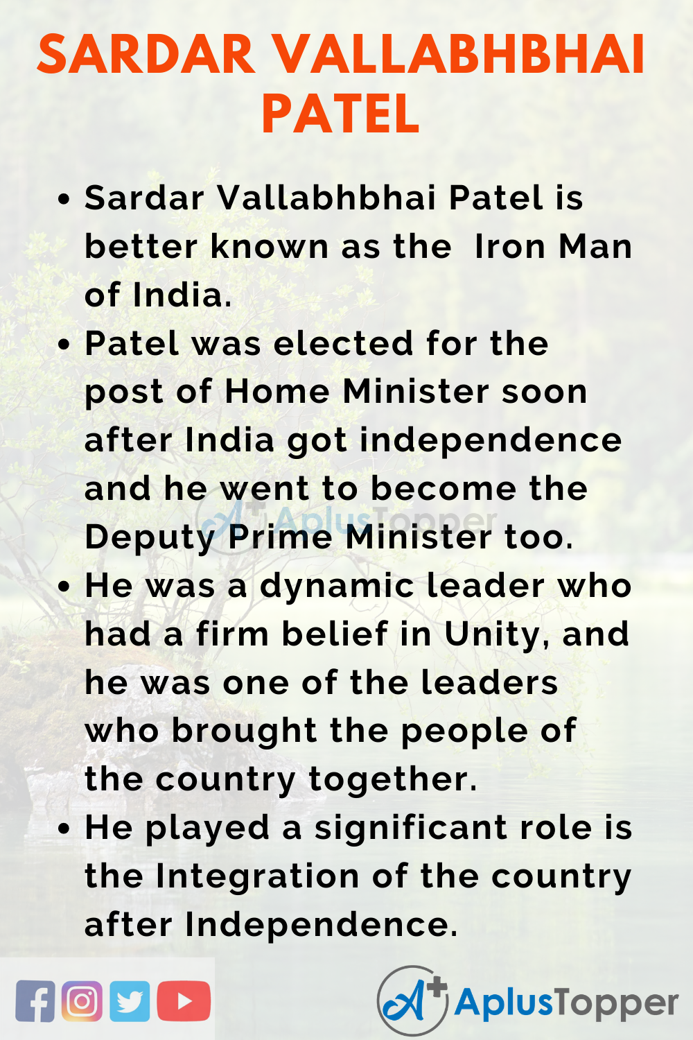 Essay on Sardar Vallabhbhai Patel