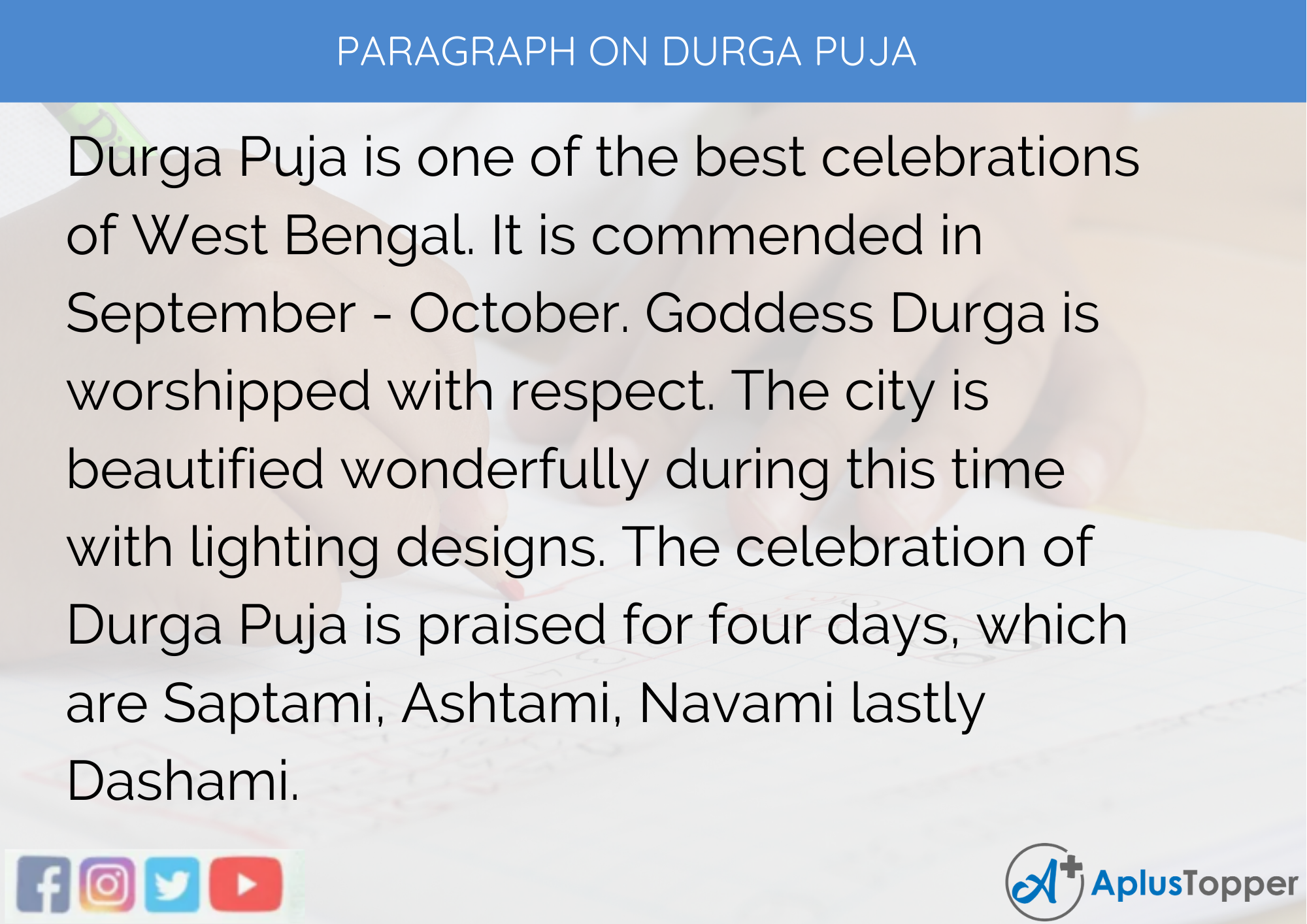 Paragraph On Durga Puja For Classes 9, 10, 11, 12 And Competitive Exams