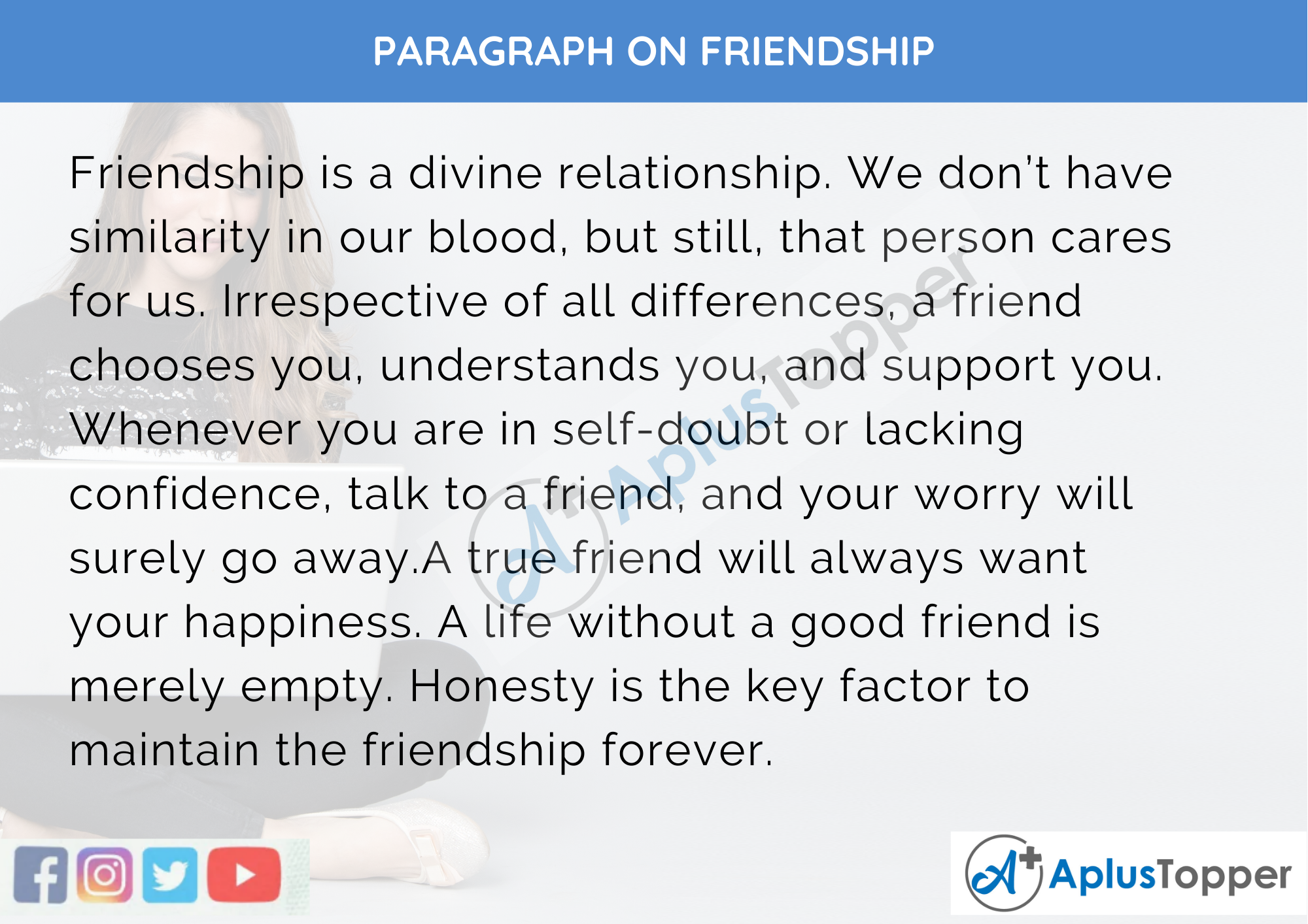 A paragraph about friendship