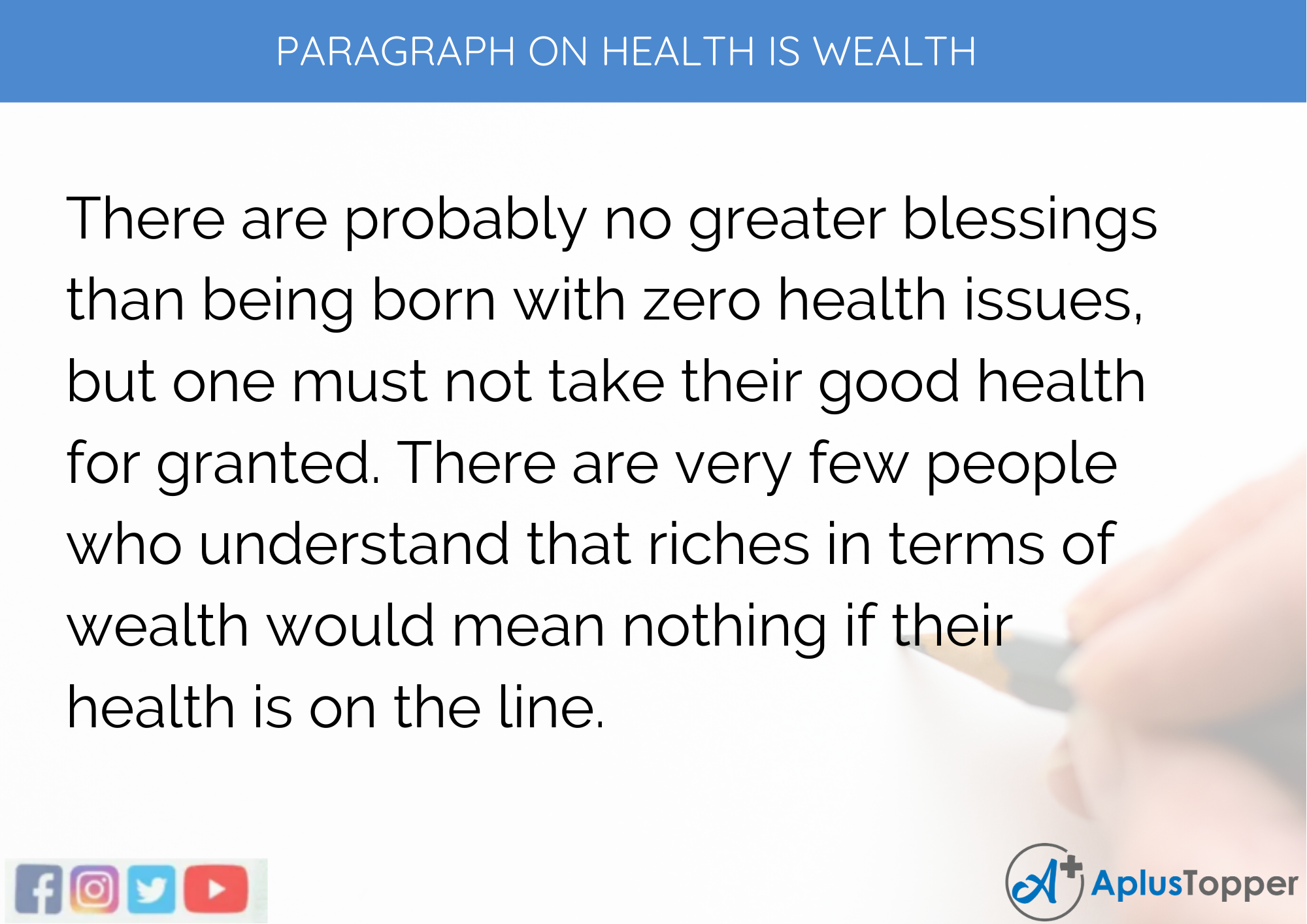 Paragraph On Health Is Wealth for Classes 9, 10, 11, 12 And Competitive Exams Students