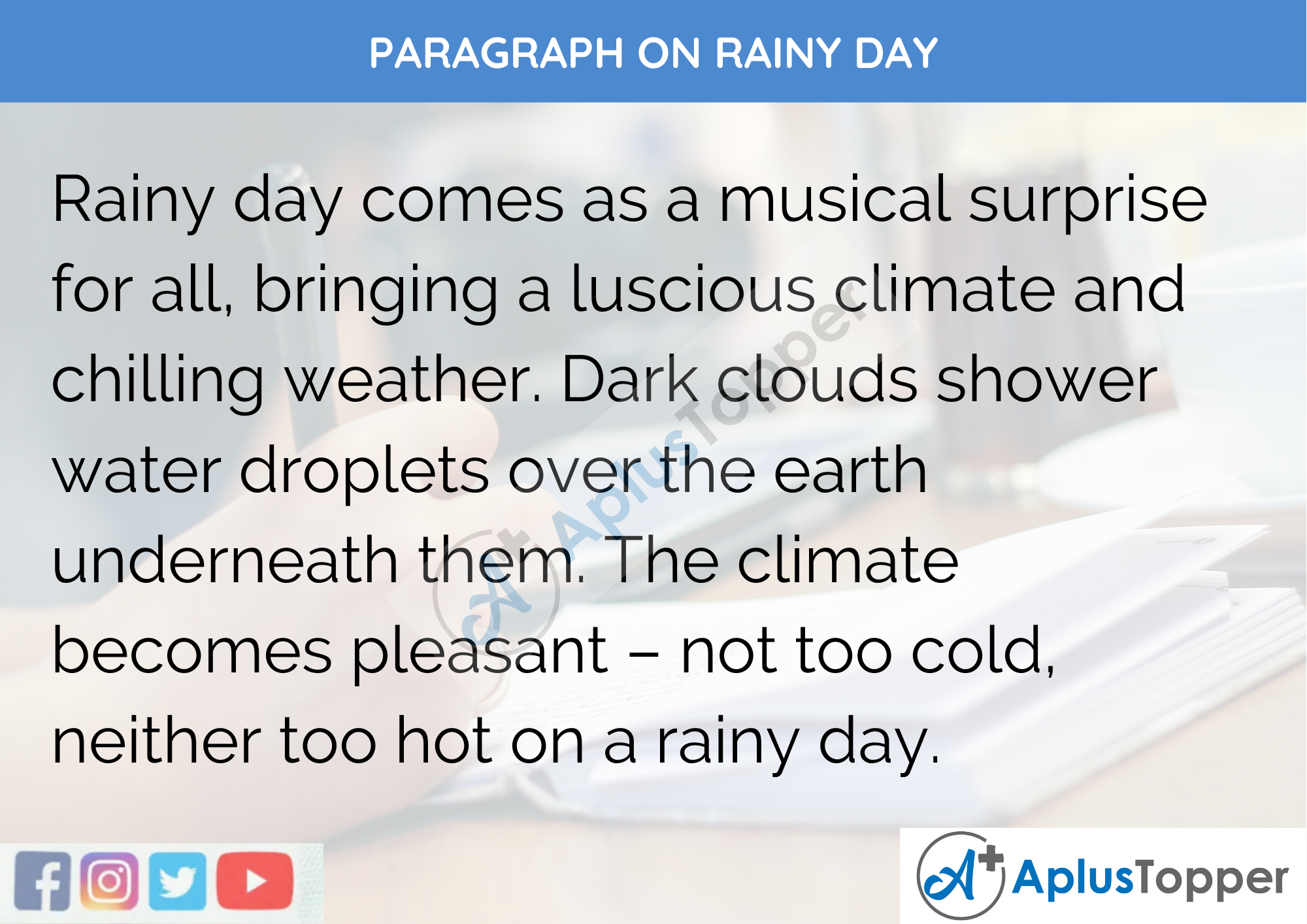 short essay on rainy season