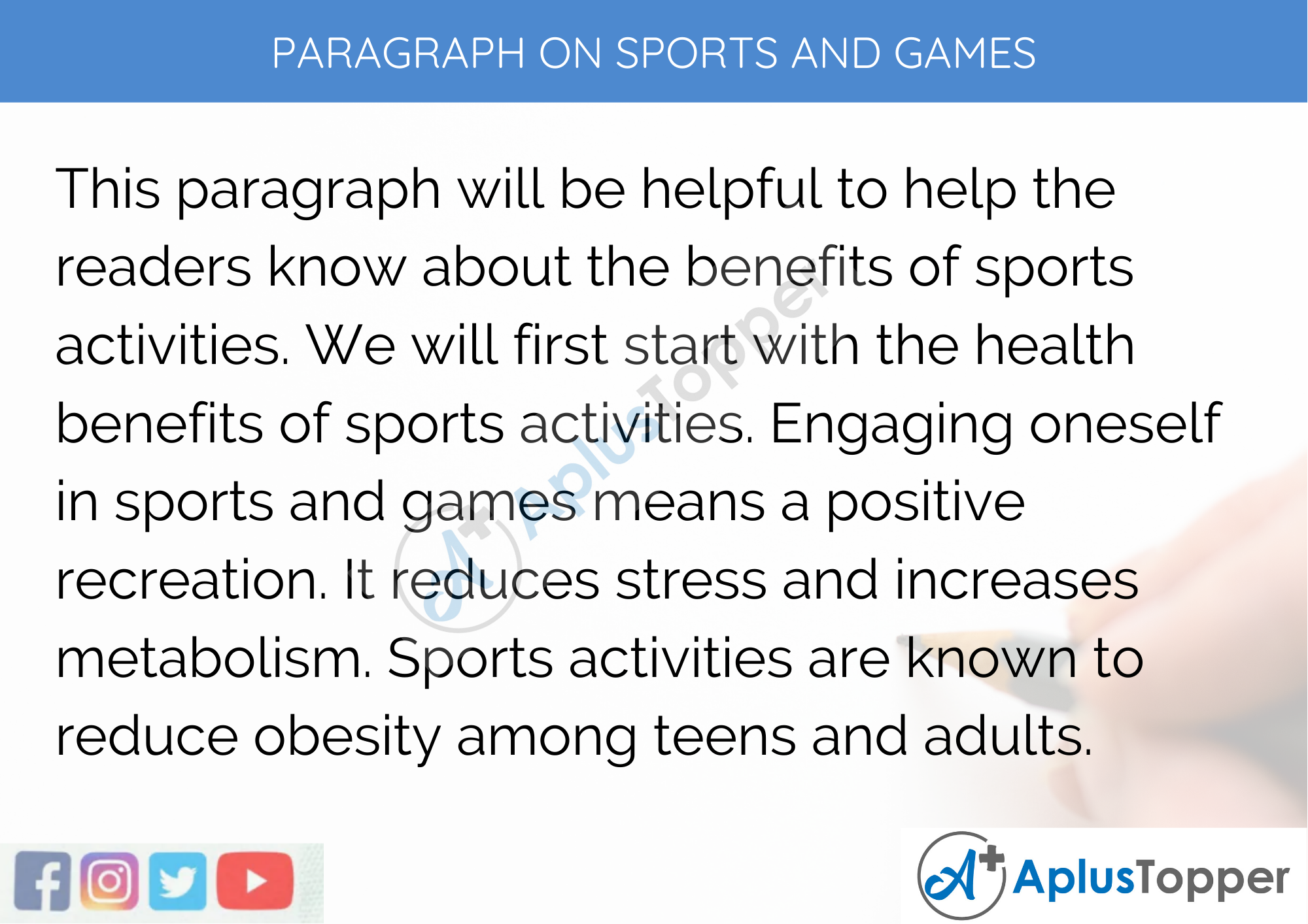 essay on importance of games and sports in our life