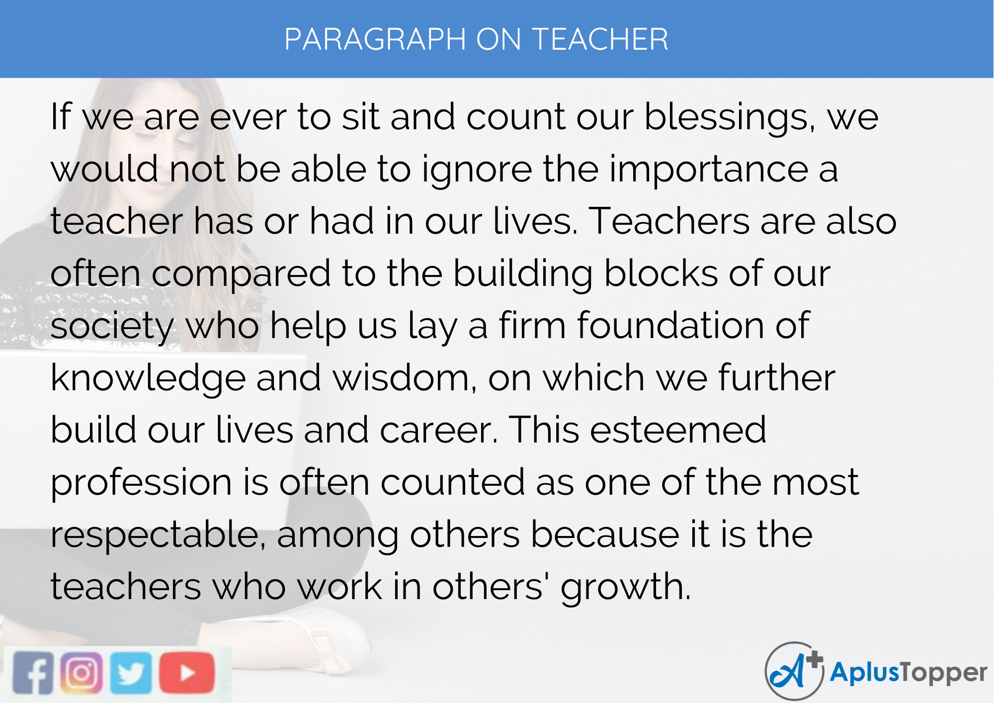 Paragraph On Teacher for Kids
