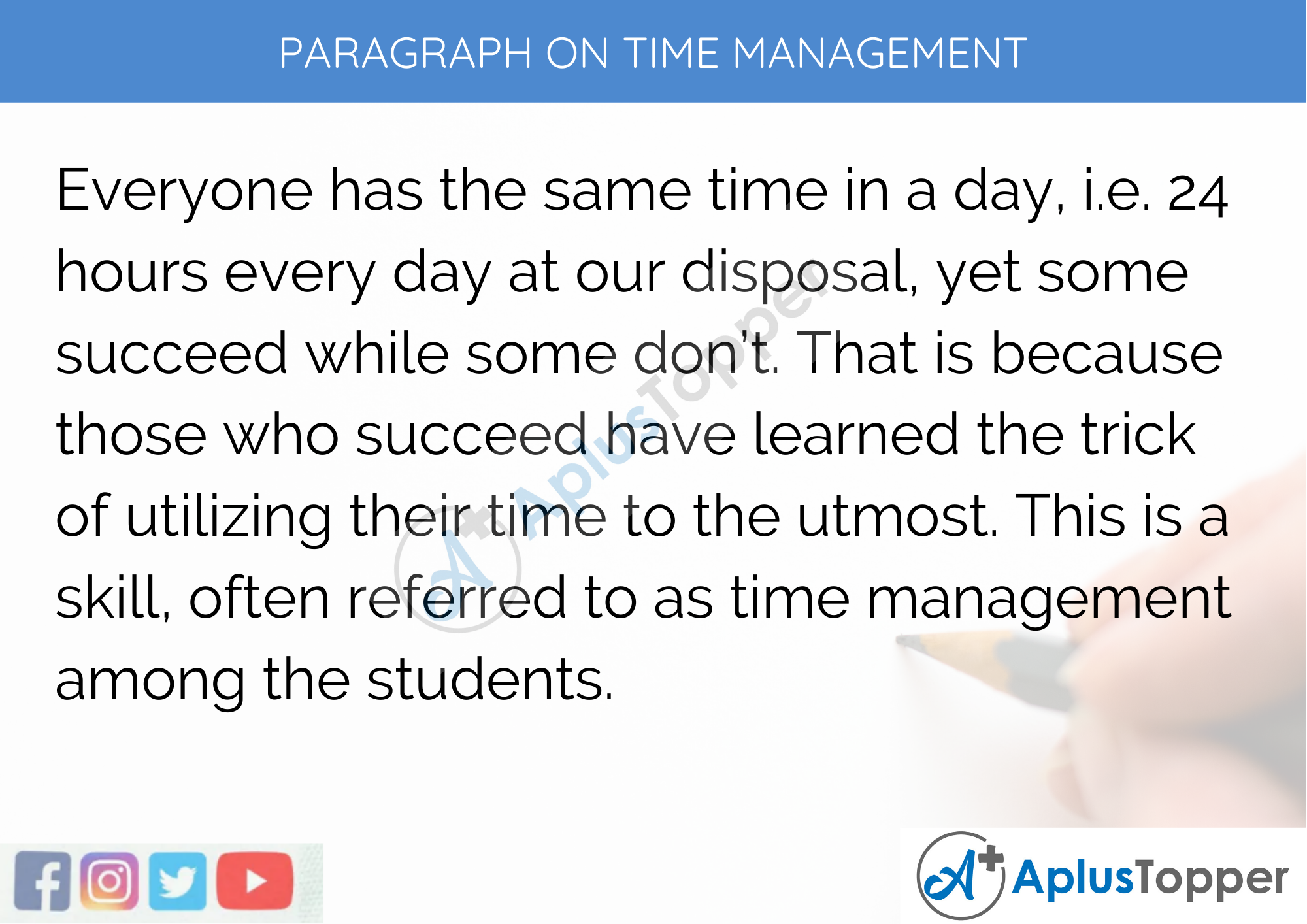 Paragraph On Time Management for Classes 9, 10, 11, 12, And Competitive Exams
