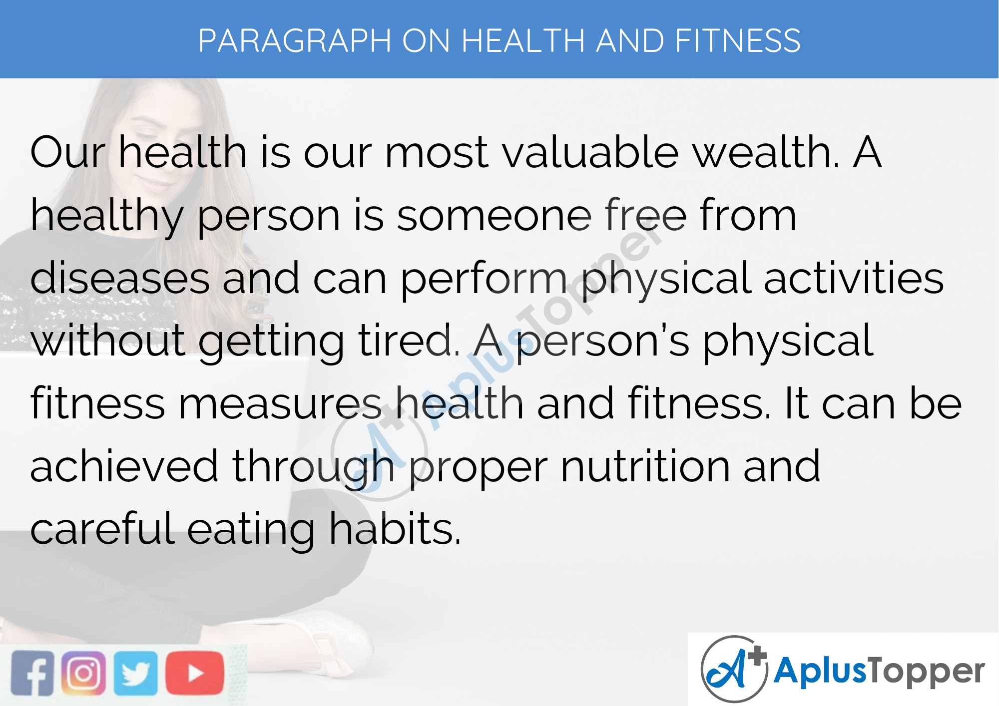 Paragraph on Health and Fitness - 100 Words for Classes 1, 2, 3 Kids