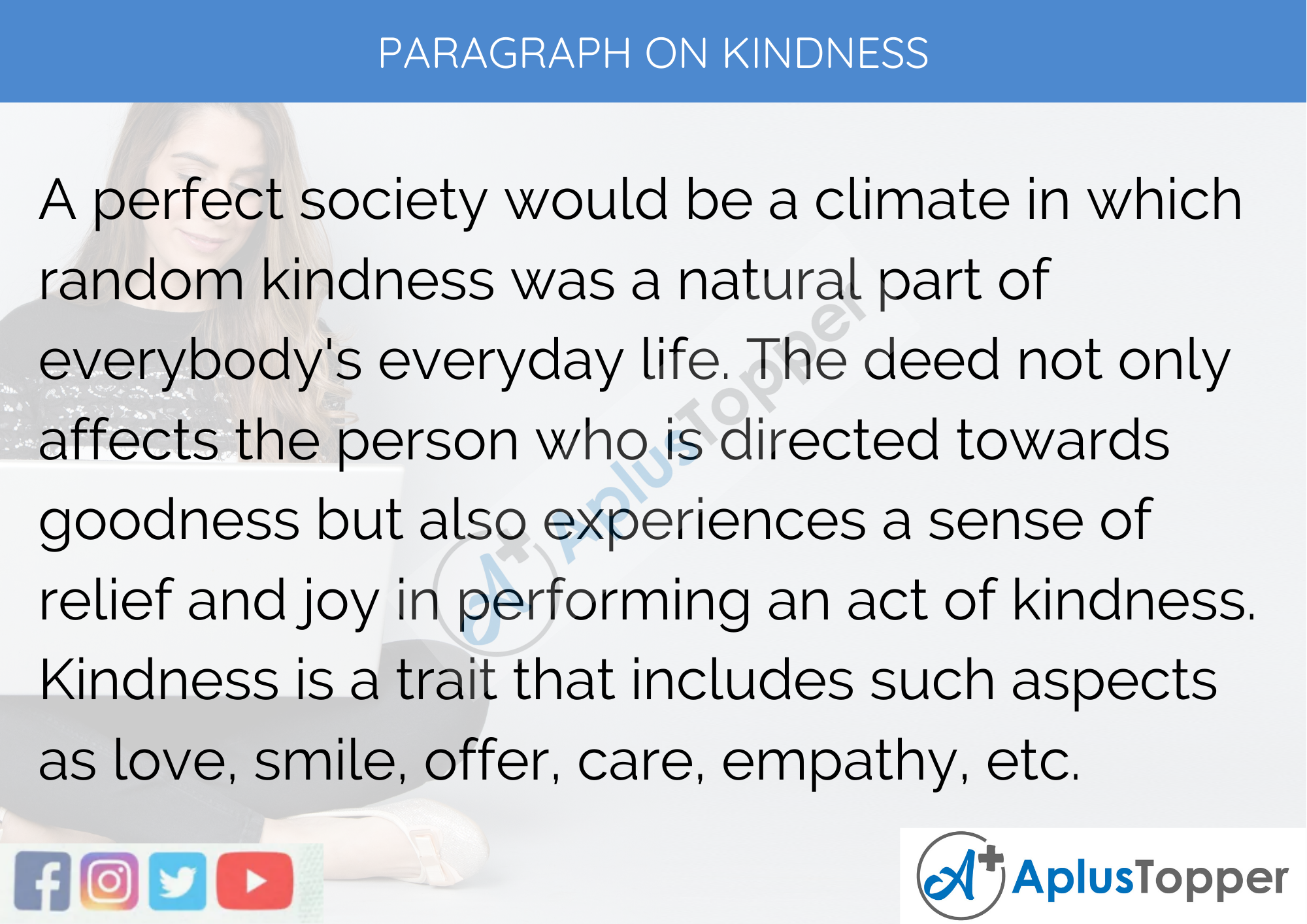 Paragraph on Kindness - 250 to 300 Words for Classes 9,10,11,12 and Competitive Exams Students 