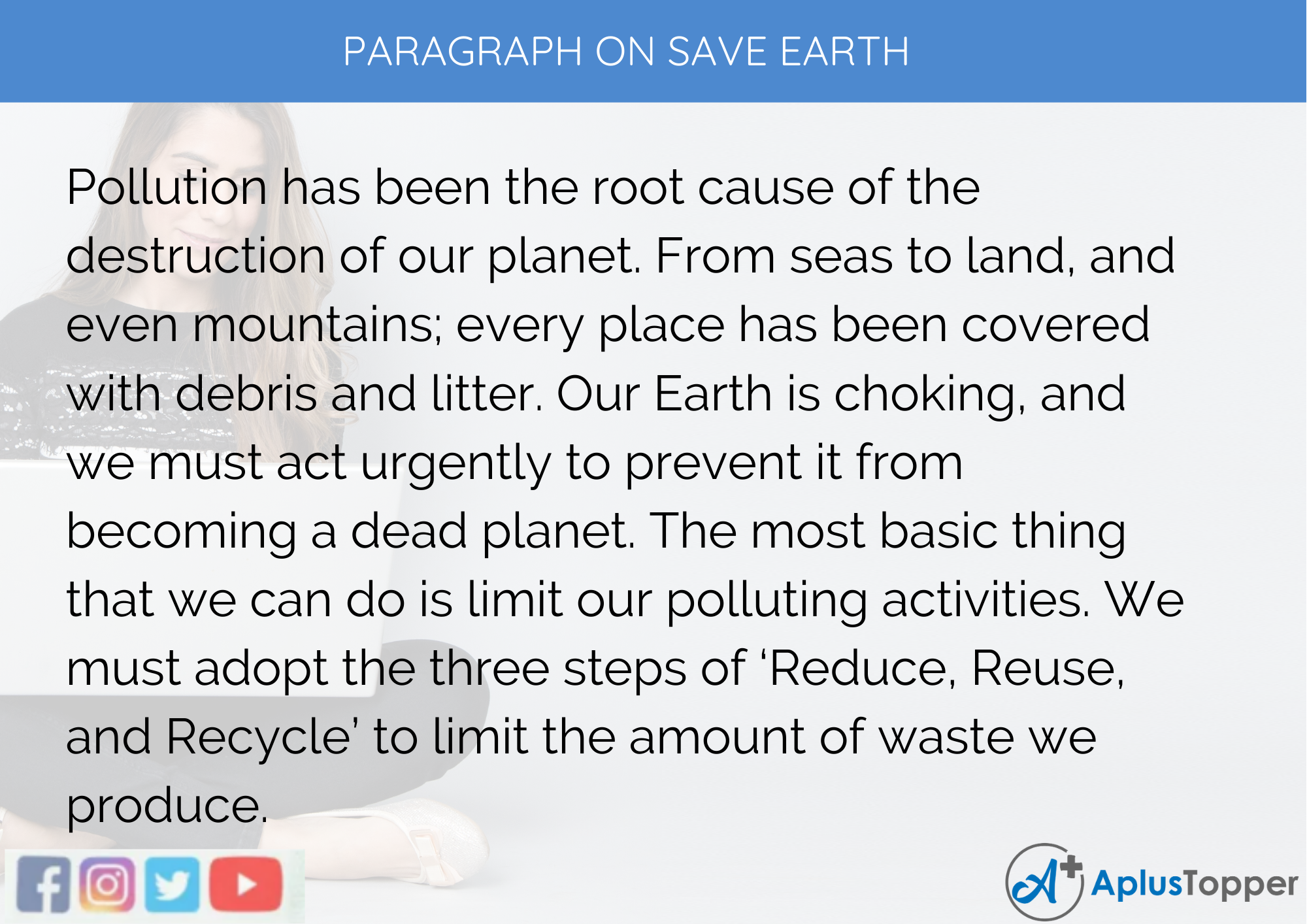 Paragraph on Save Earth for kids