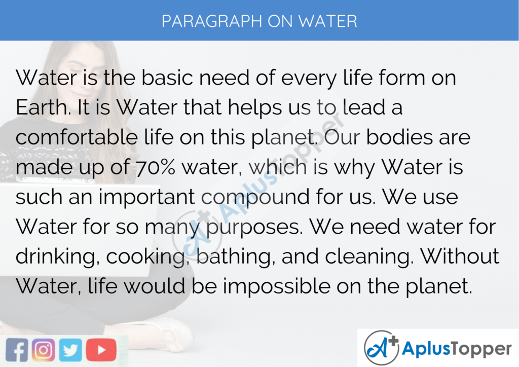 short essay writing on water