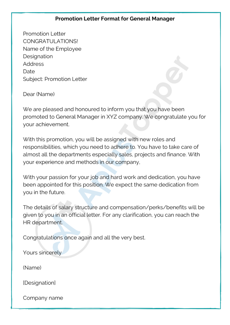Promotion Letter Format, Templates, Promotion Letter to Employee A