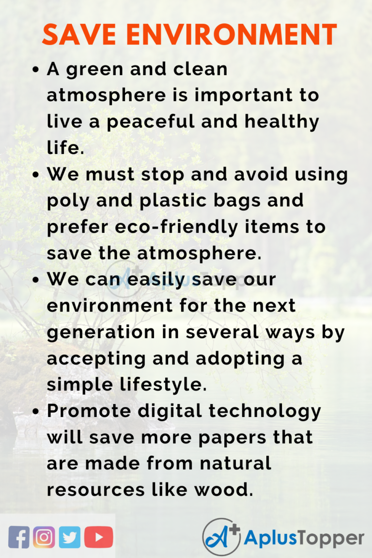 1500 words essay on save environment for future generations