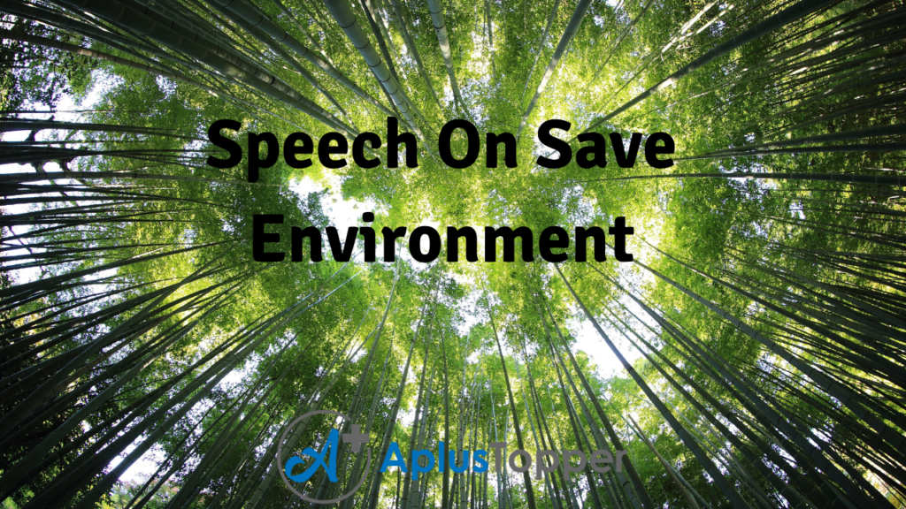 short speech on environment a