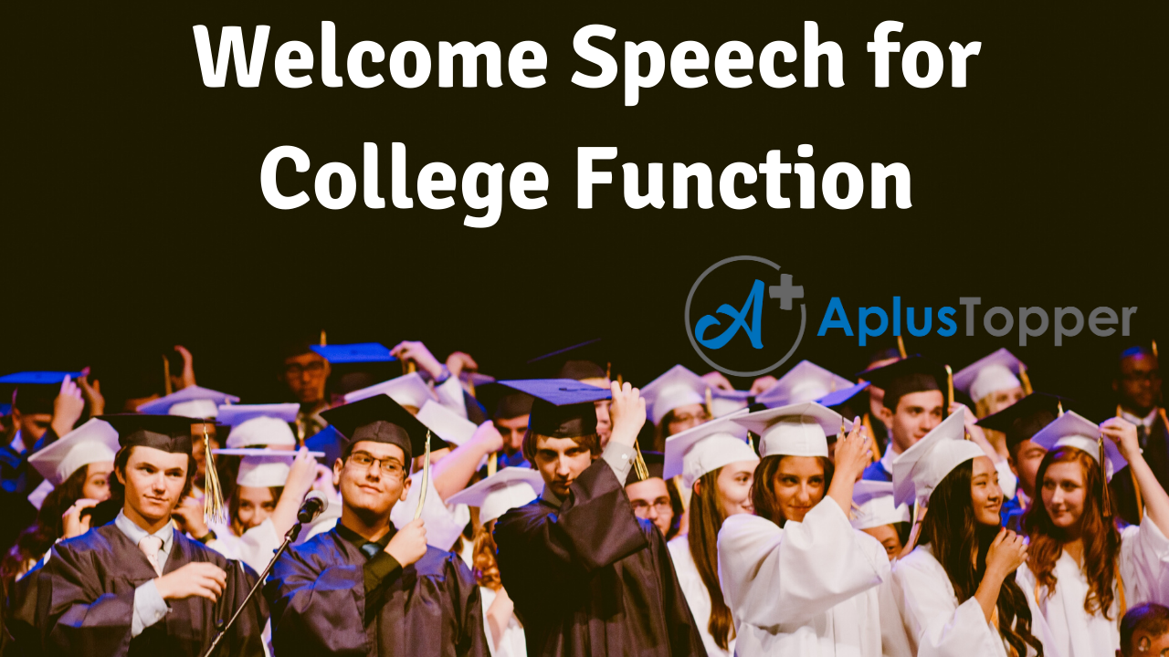 welcome speech sample for college function