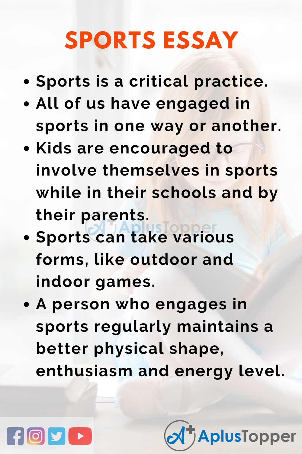 an essay on sports for a healthy life