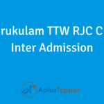 TS Gurukulam TTW RJC CET for Inter Admission