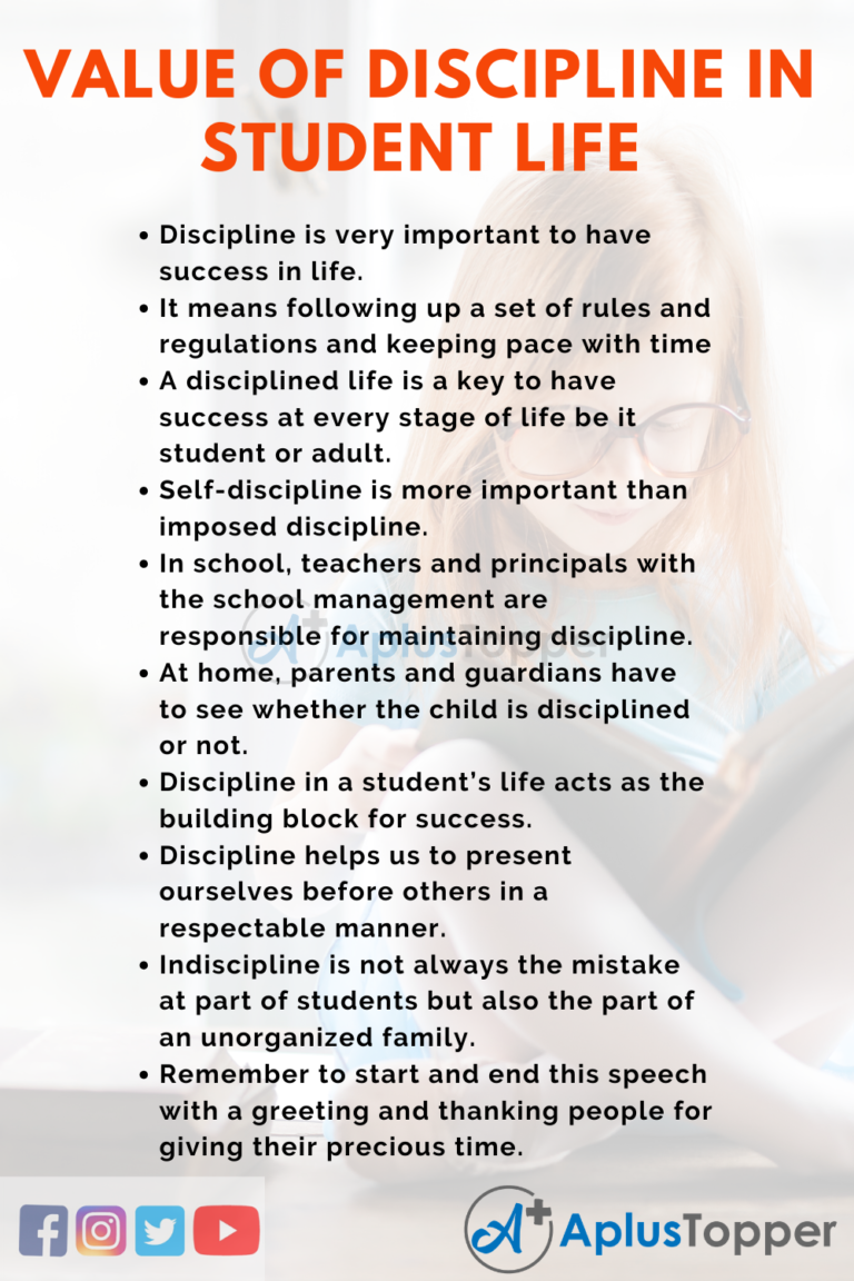 speech on importance of discipline in life
