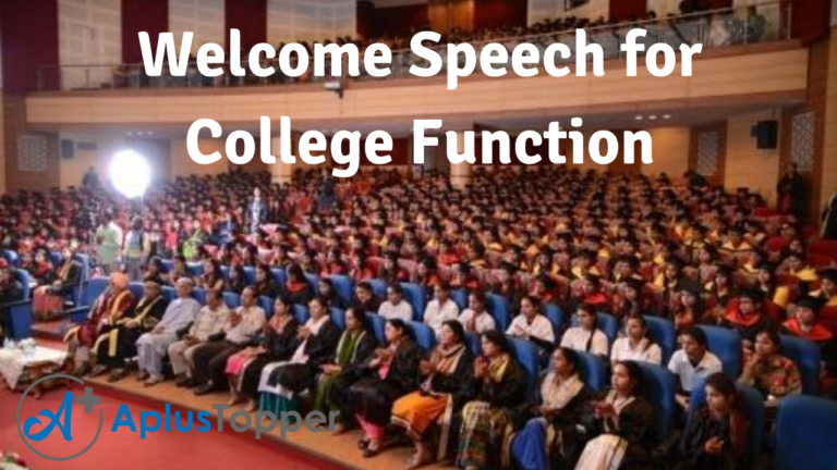 welcome speech sample for college function