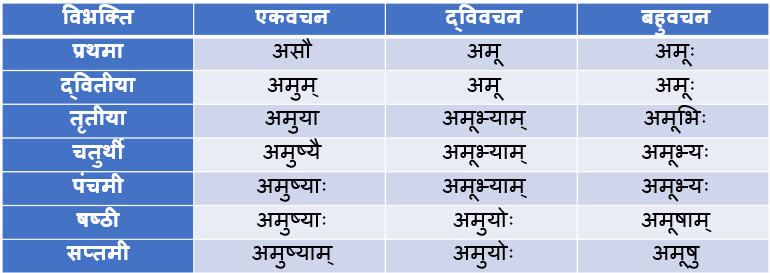 Adas Striling Shabd Roop In Sanskrit