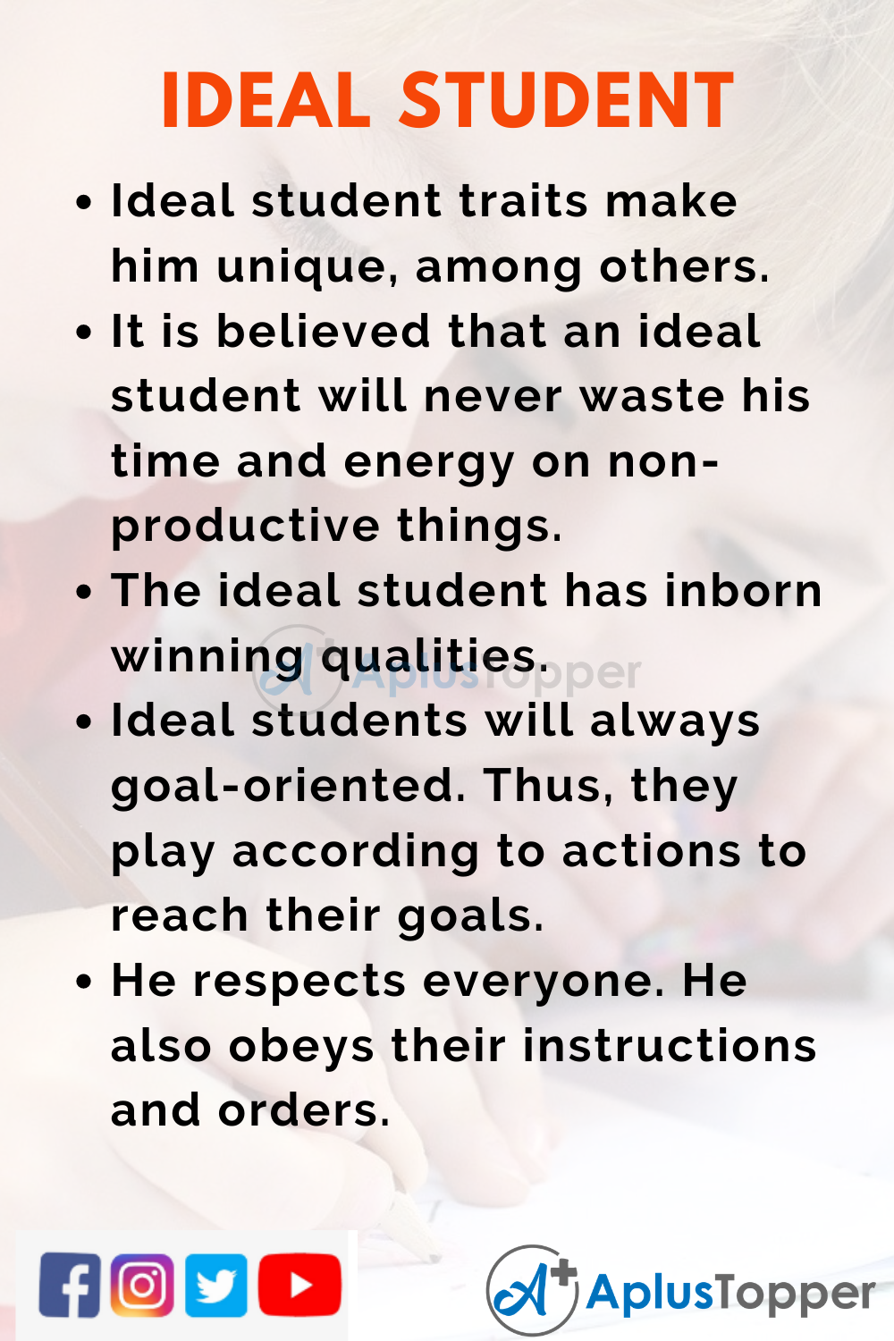 10 Lines about Ideal Student