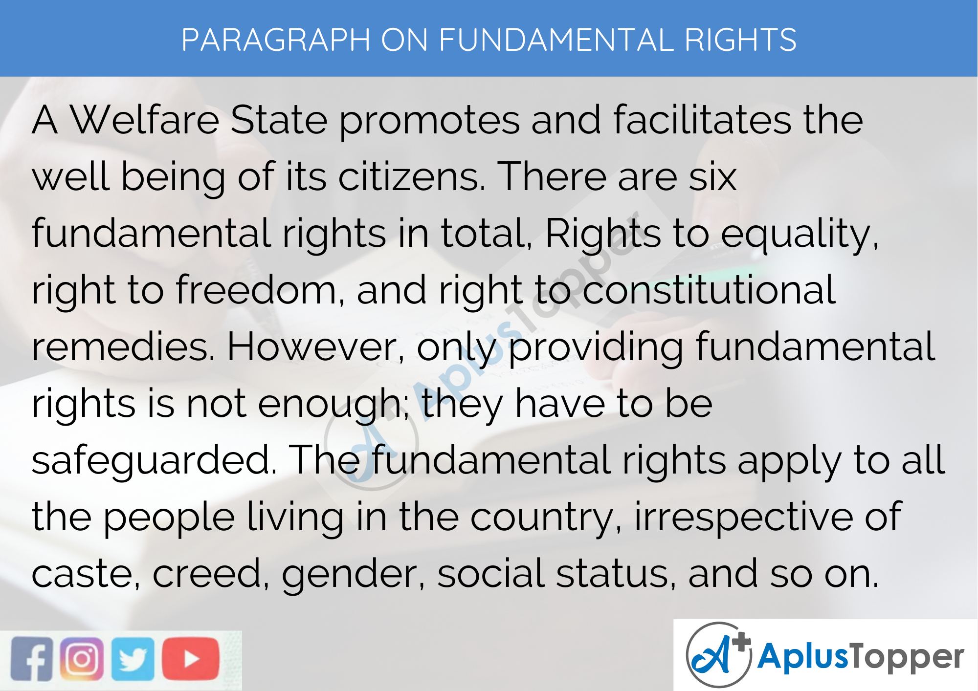 Paragraph On Fundamental Rights - 100 Words for Classes 1, 2, 3 Kids