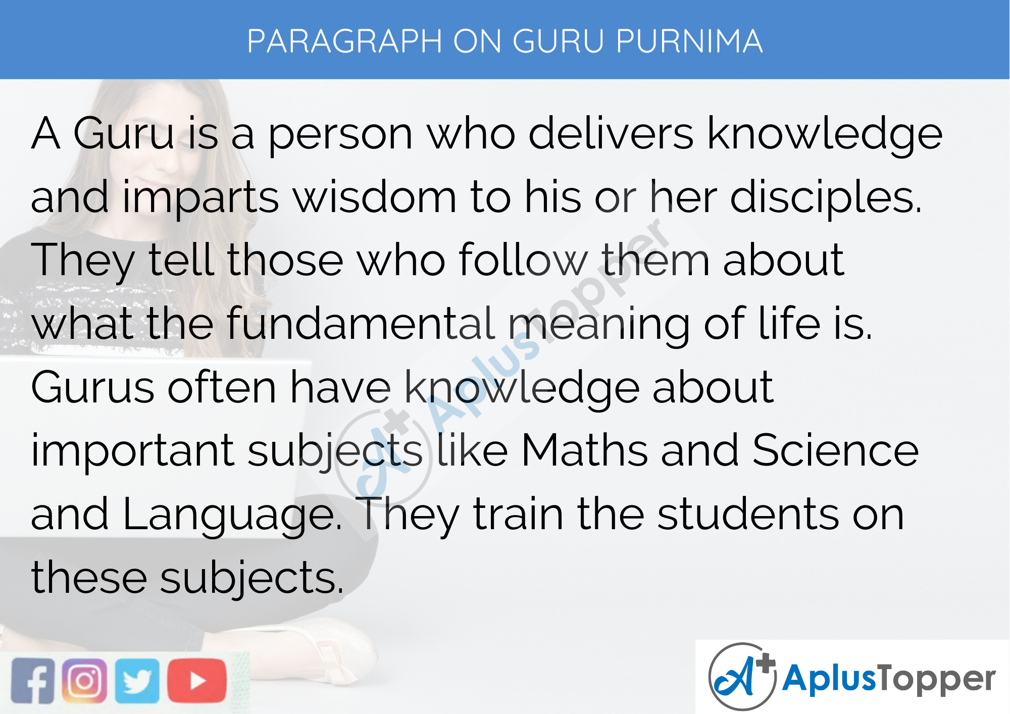 Paragraph On Guru Purnima - 100 Words for Classes 1, 2, 3