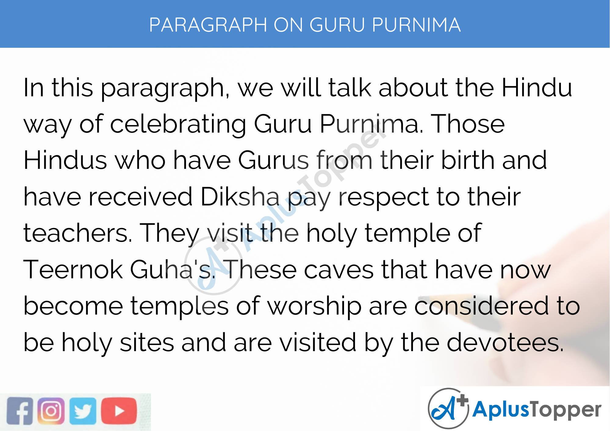 Paragraph On Guru Purnima – 250 to 300 Words for Classes 9, 10, 11, 12 And Competitive Exam Students