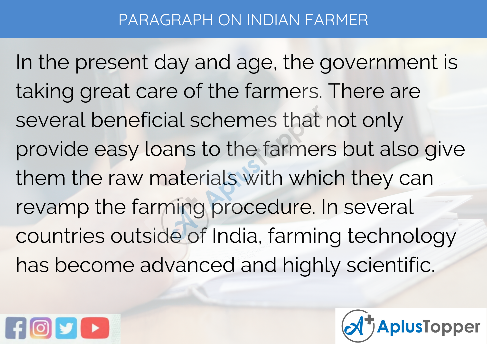 Paragraph On Indian Farmer – 250 To 300 Words for Classes 9, 10, 11, 12 And Competitive Exam Students