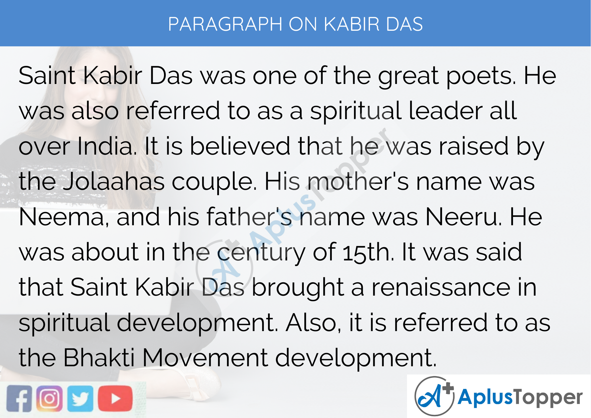 Paragraph On Kabir Das - 100 Words for Classes 1, 2, 3 Kids