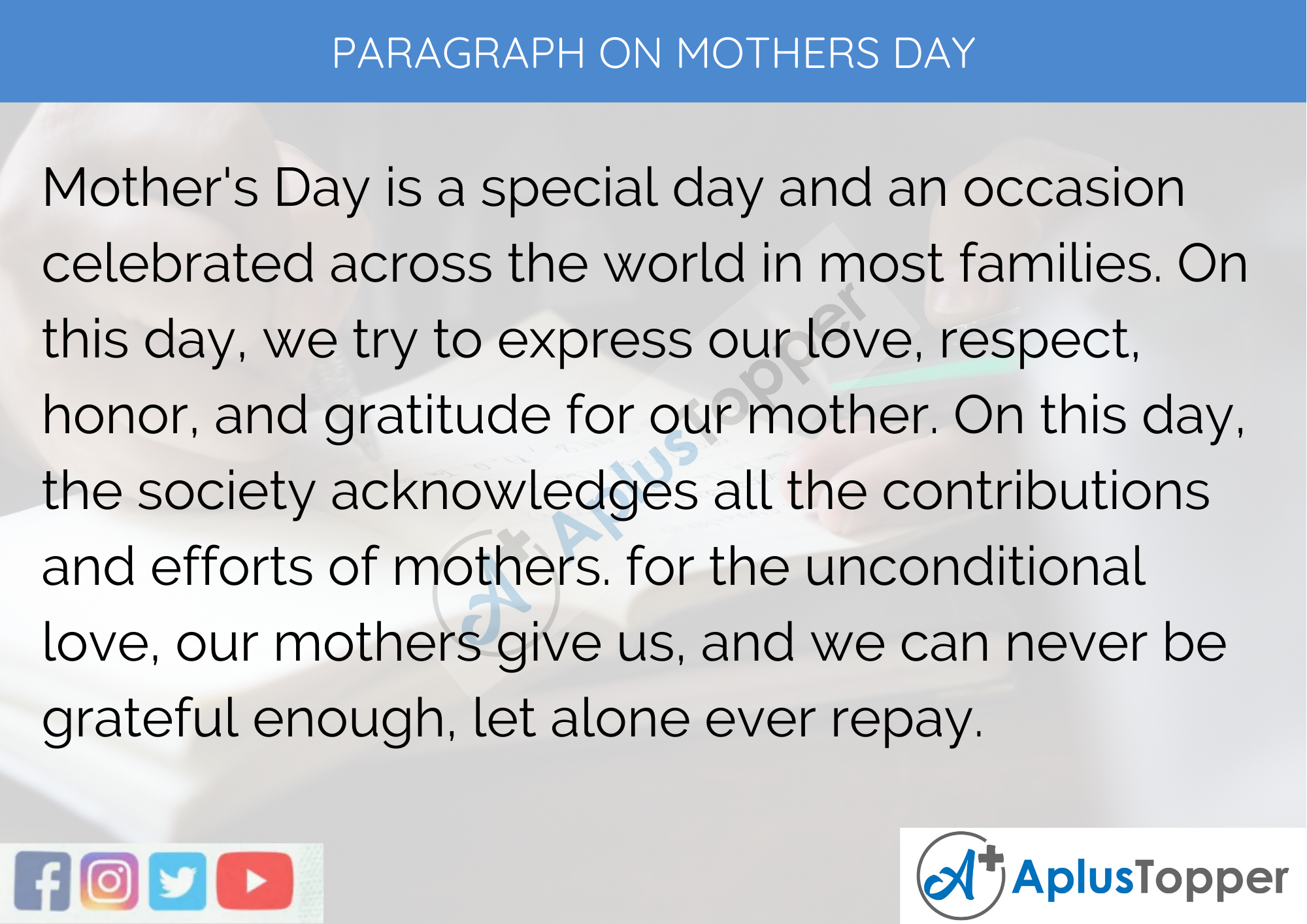 Paragraph On Mother's Day – 250 To 300 Words for Classes 9, 10, 11, 12 And Competitive Exams Students