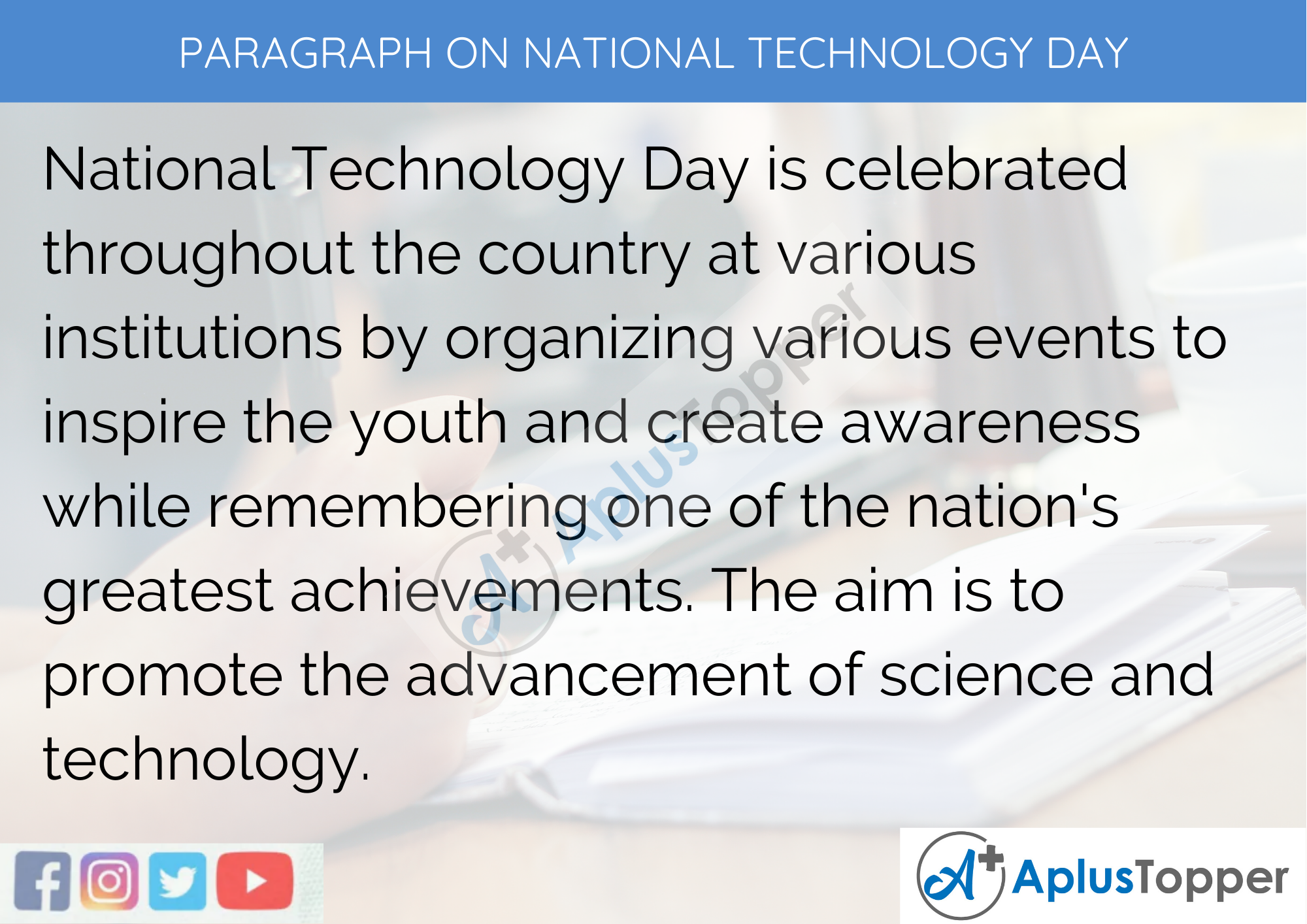 Paragraph On National Technology Day - 250 to 300 Words for Classes 9, 10, 11, and 12, And Competitive Exam Aspirants