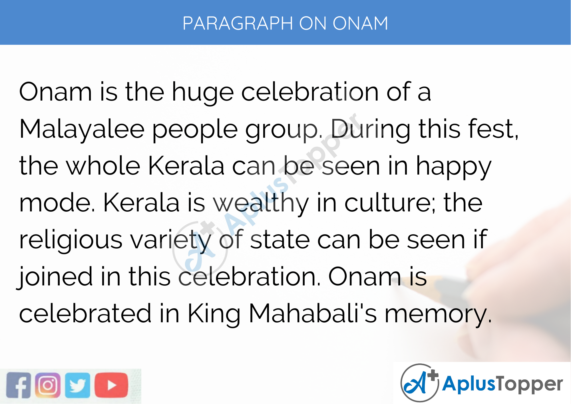 Paragraph On Onam - 250 to 300 Words for Classes 9, 10, 11, 12 And Competitive Exams Students