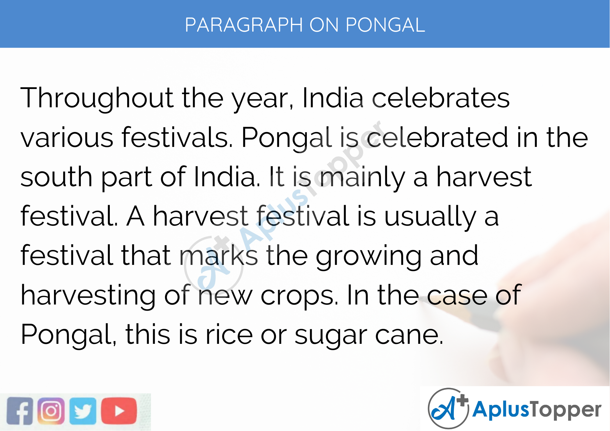 Paragraph On Pongal - 100 Words for Classes 1, 2, 3 Kids