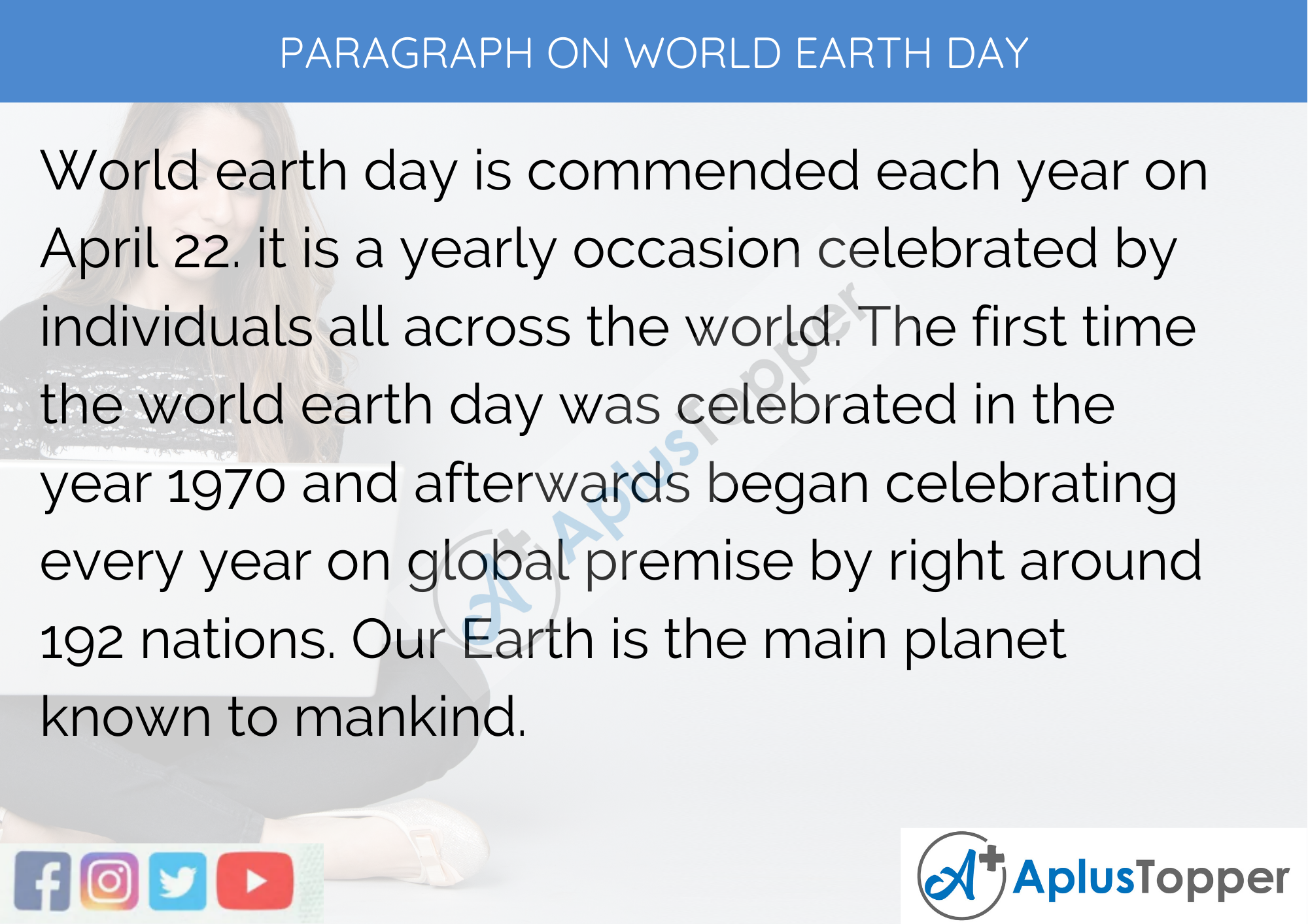 essay on earth day 100 words