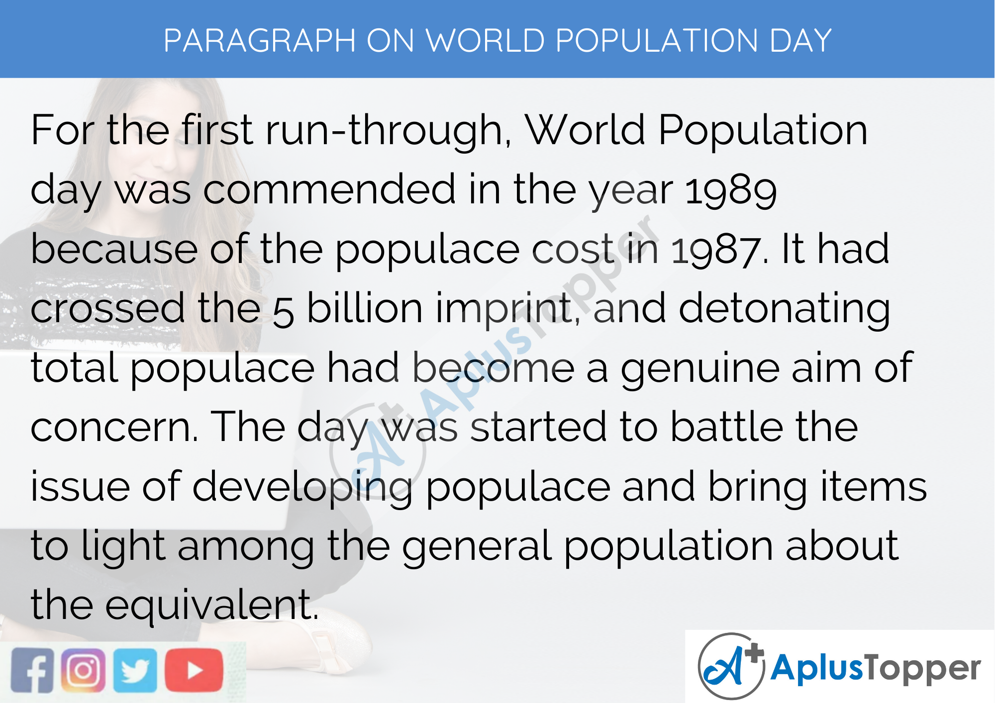 Paragraph On World Population Day - 100 Words for Classes 1, 2, 3 Kids