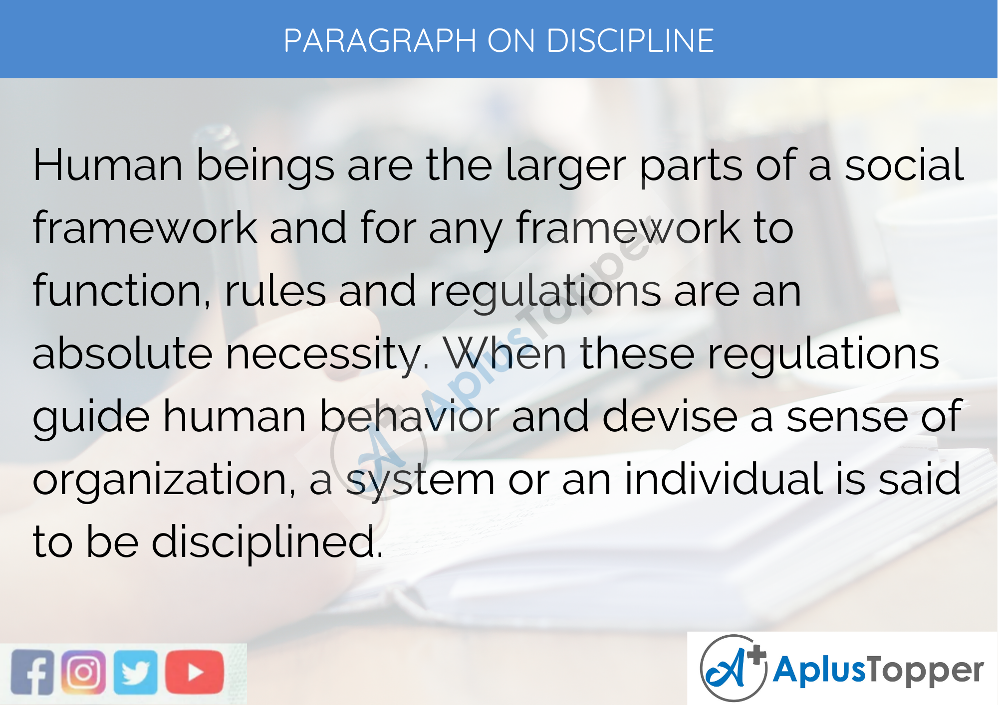 on discipline