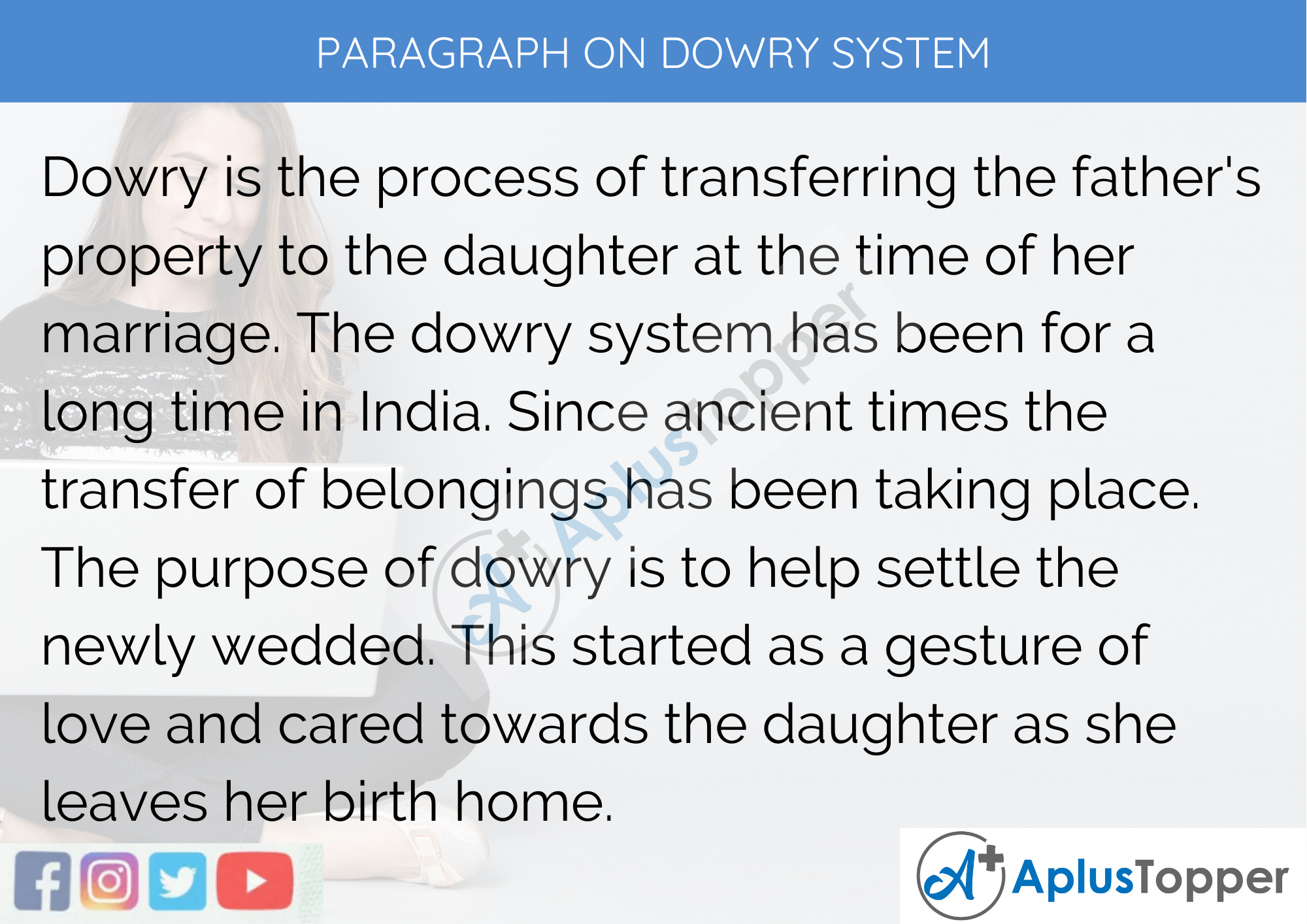 Paragraph on Dowry System - 100 Words for Classes 1, 2, and 3