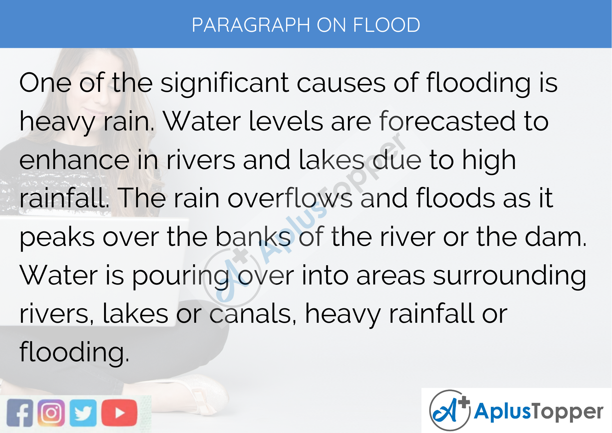 short paragraph on a river in flood
