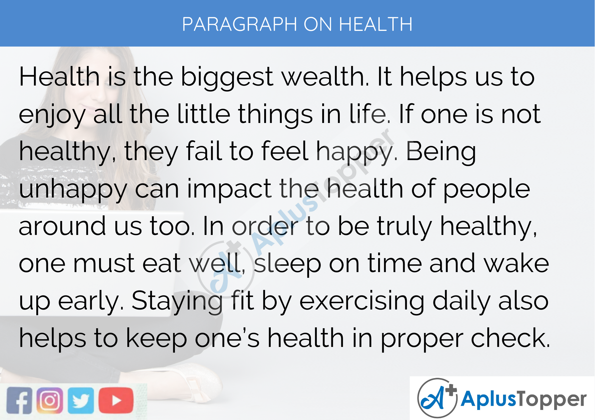 Paragraph on Health - 100 Words for Classes 1, 2, 3 Kids