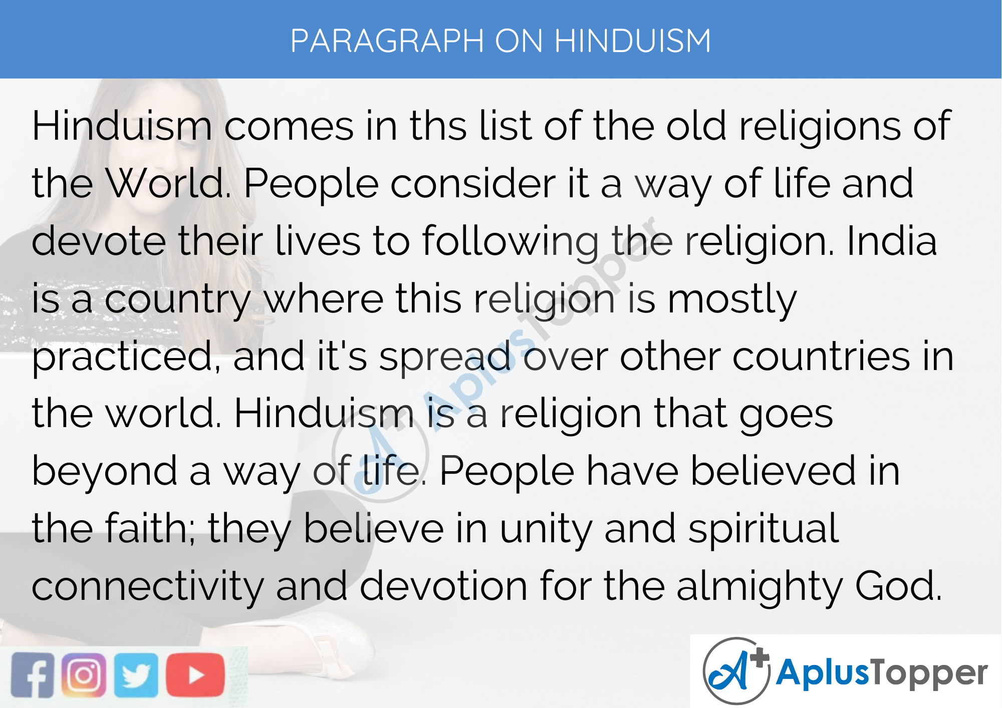 Paragraph on Hinduism - 100 Words for Classes 1, 2, 3 Kids