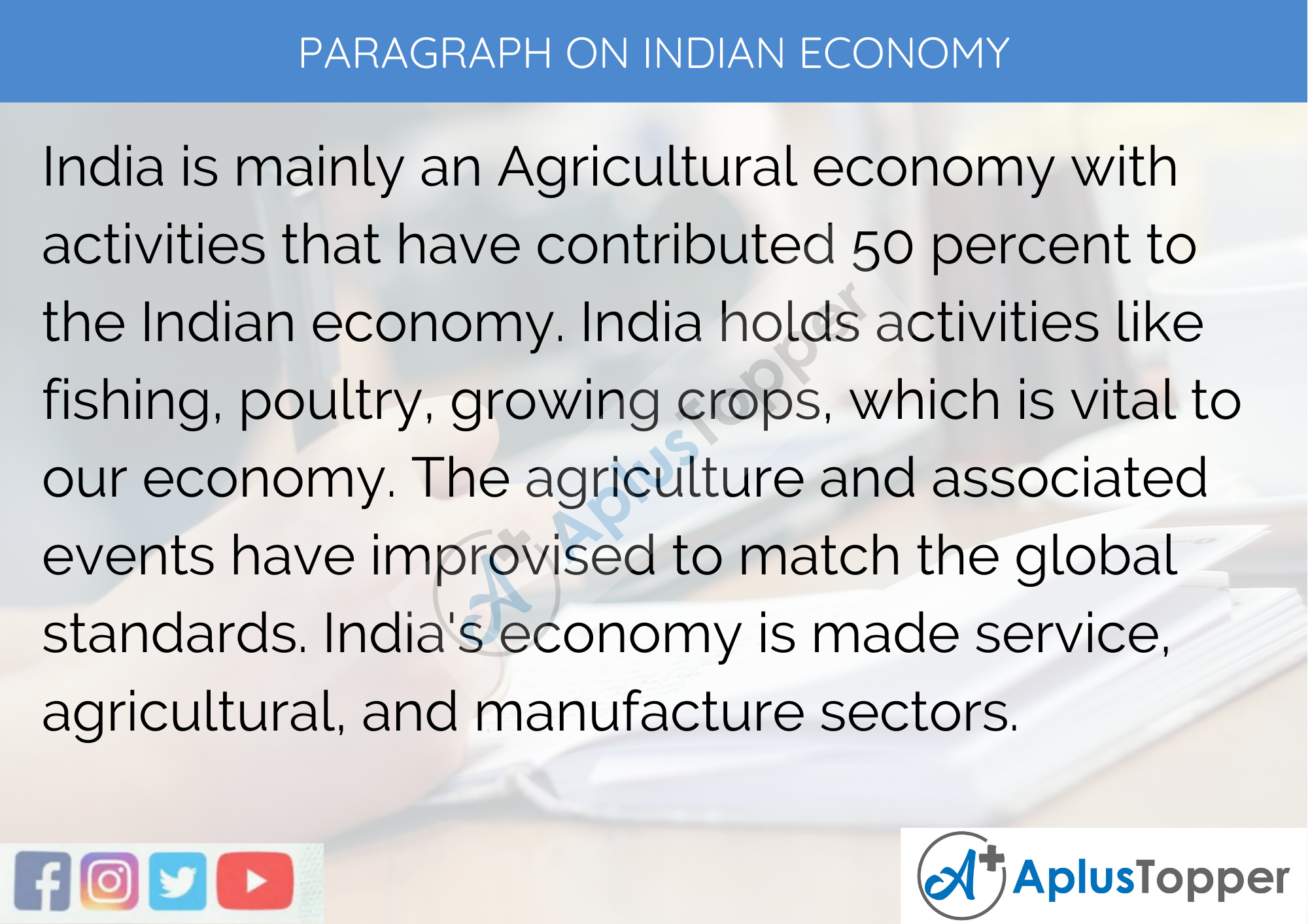 Paragraph on Indian Economy - 100 Words for Classes 1, 2, and 3 Kids