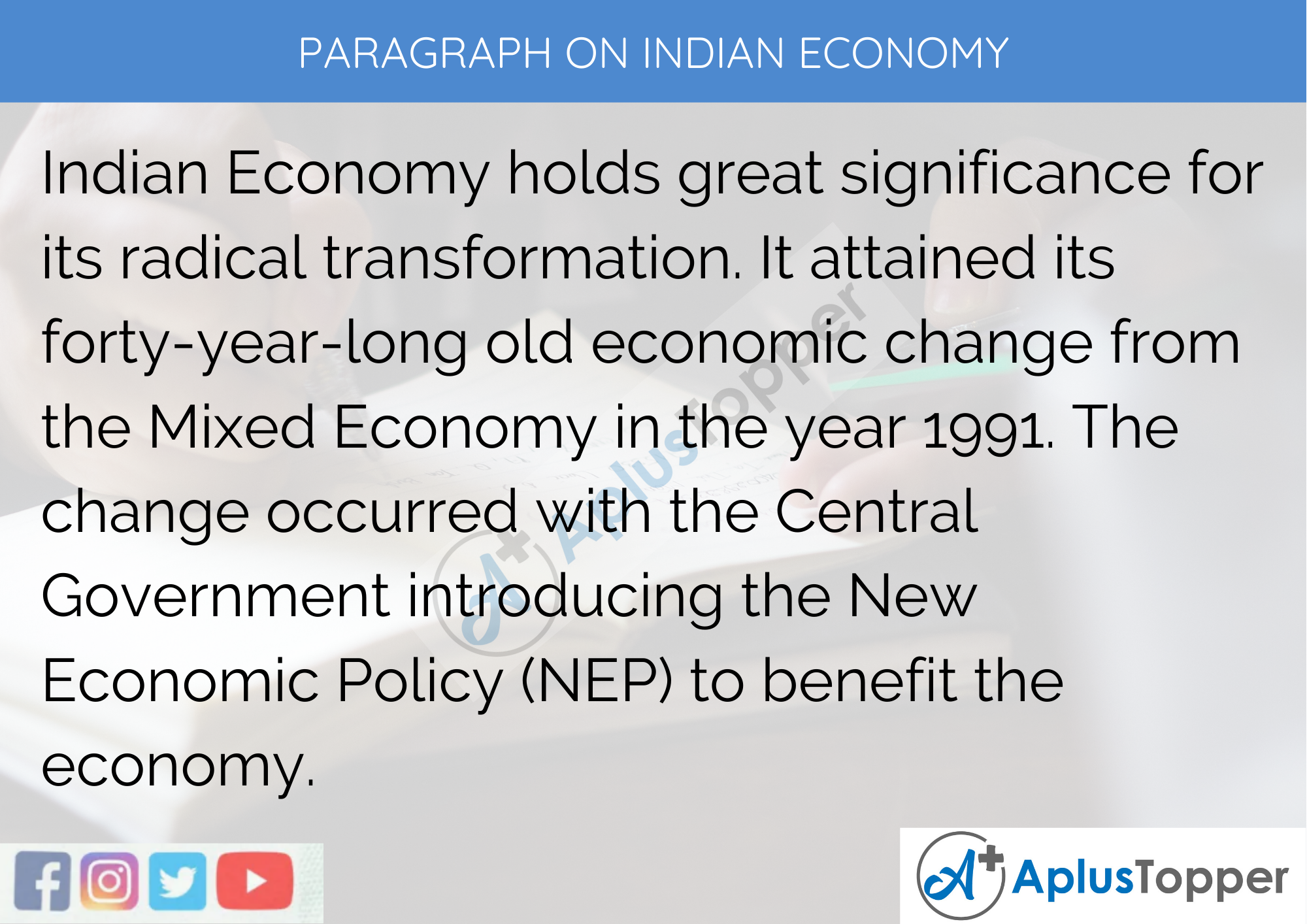 Paragraph on Indian Economy - 250 to 300 Words for Classes 9, 10, 11, and 12, And Competitive Exam Aspirants