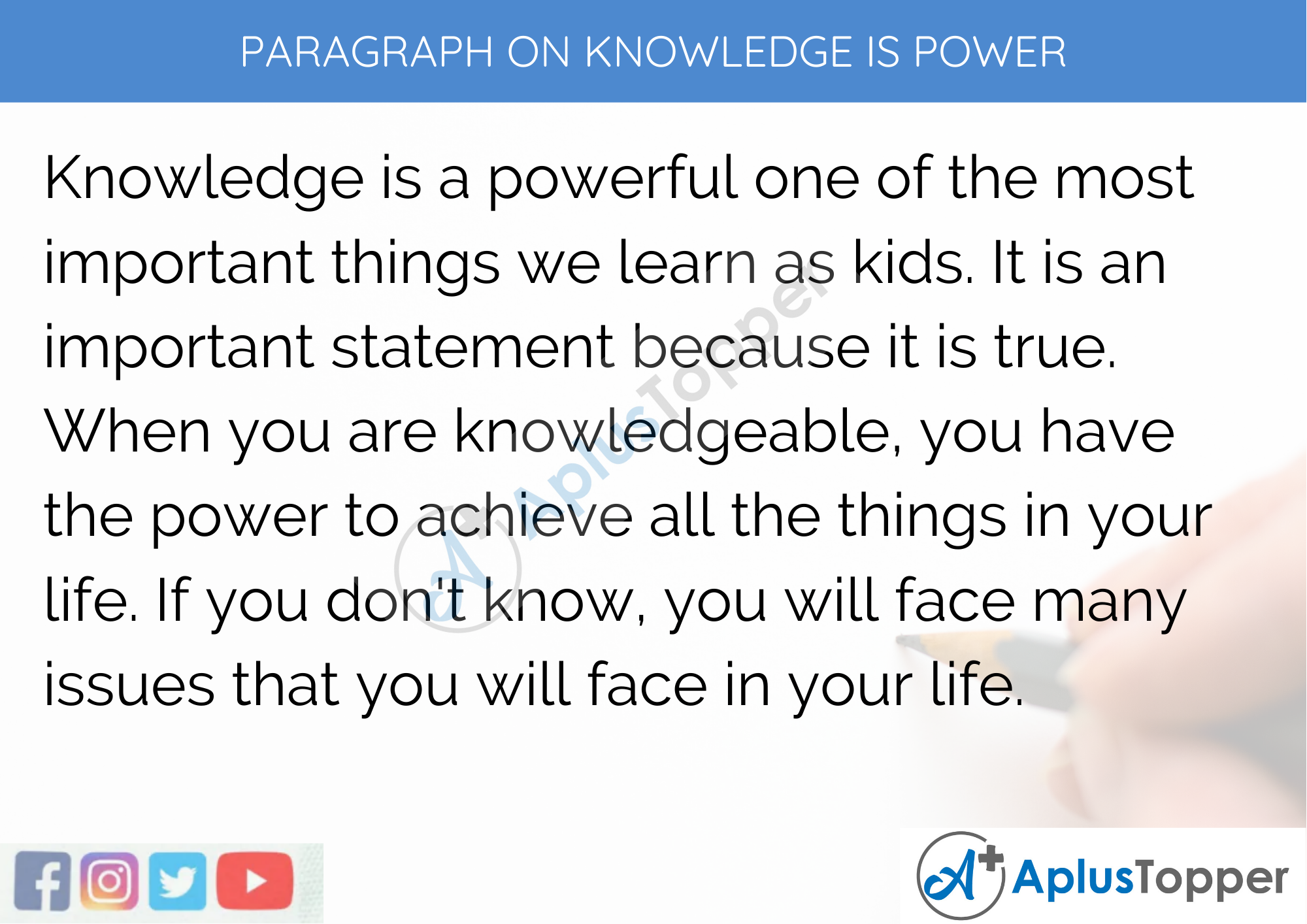 Paragraph on Knowledge is Power - 250 to 300 Words for Classes 9, 10, 11, 12 and Competitive Exams Students